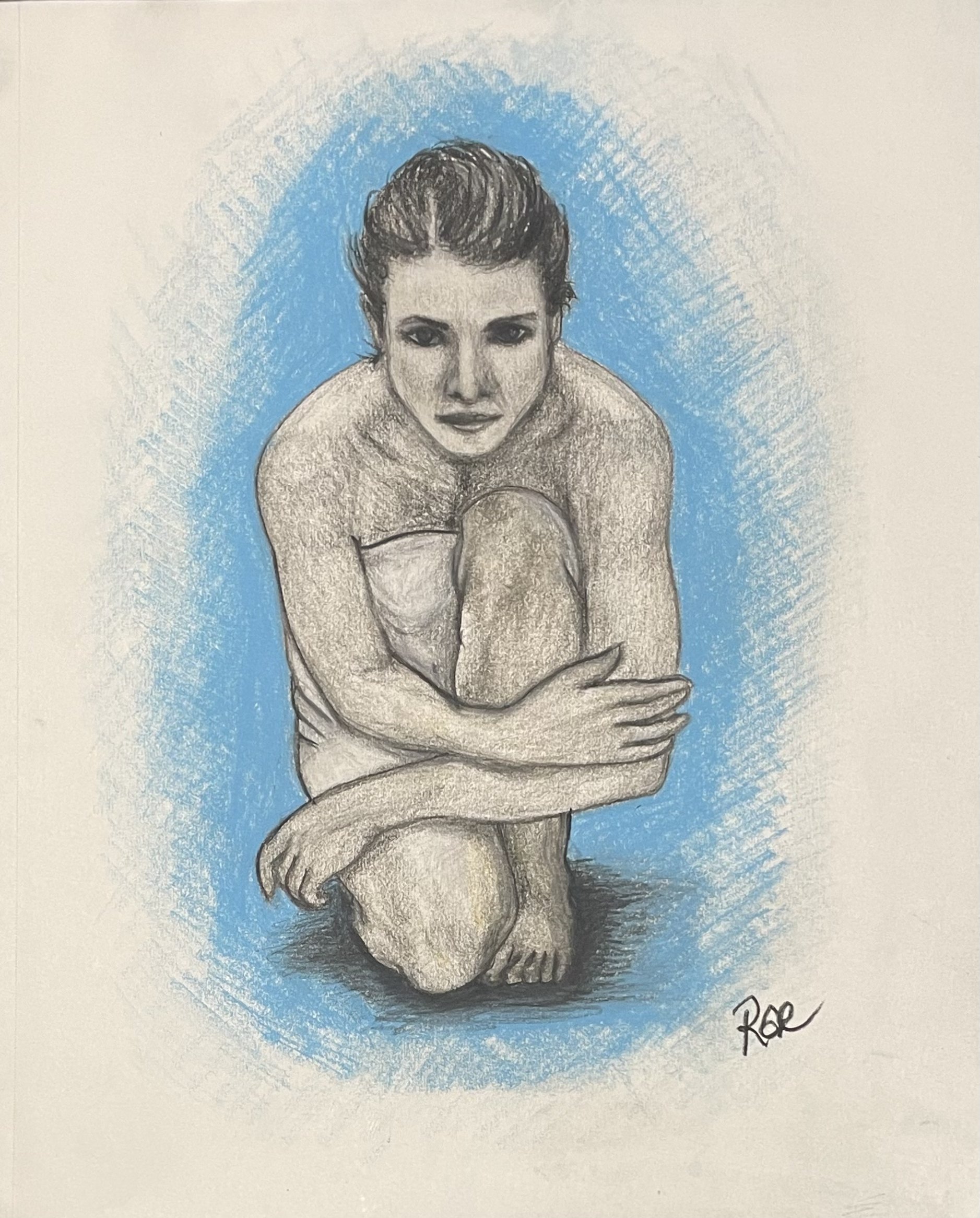 “I See You” by Rachel Lachat (2023)
---
Charcoal and Pastel on Paper - 35.5 cm x 28 cm - Framed Original Artwork AU$150