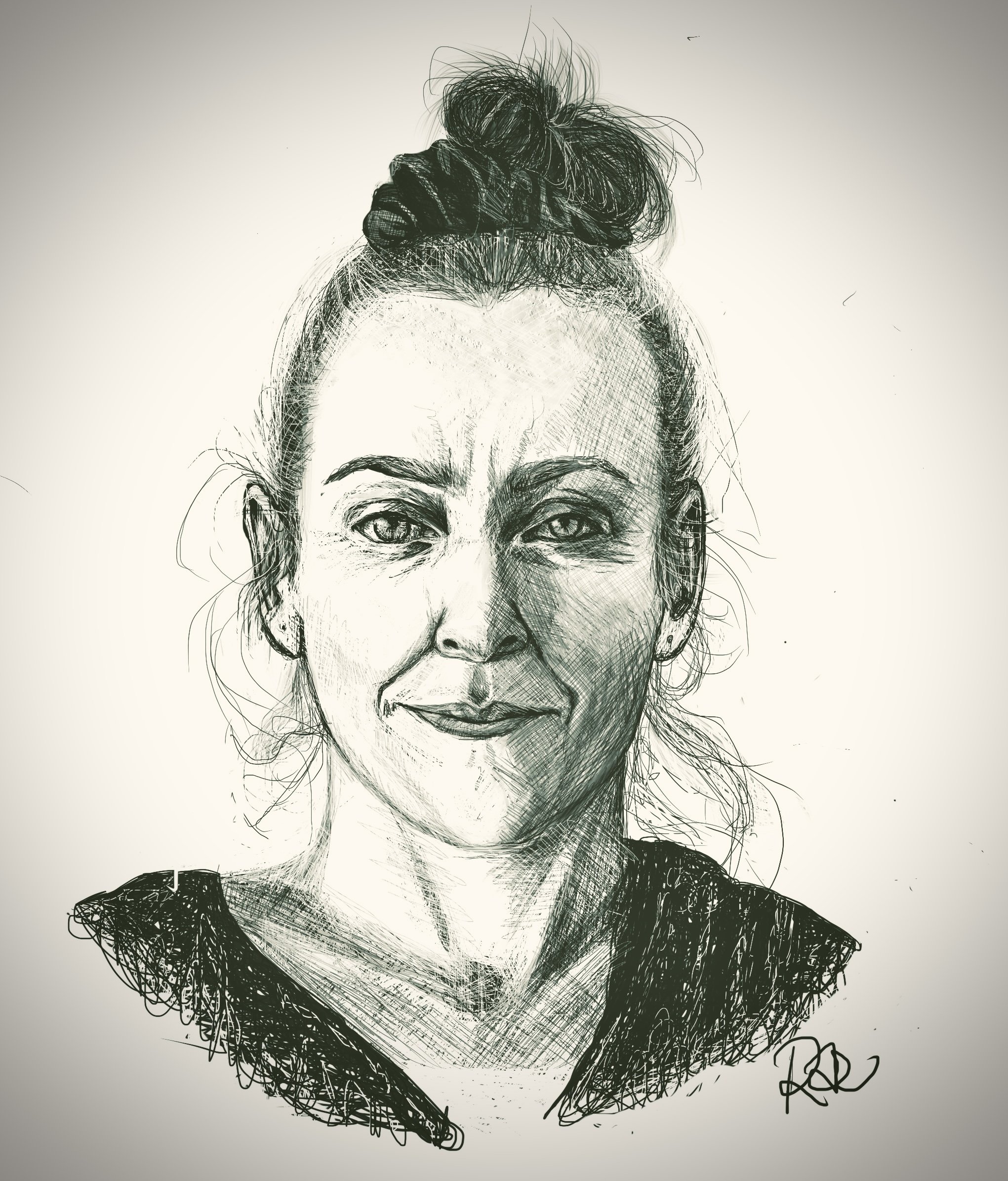 ‘Chomp’ by Rachel Lachat (2023)
---
“I look a mess" she said. "I don't want you to look pretty, pretty is boring. I want to draw you, my sister, the sister I know and love" I replied.
---
Digital Sketch using Procreate on iPad Pro -