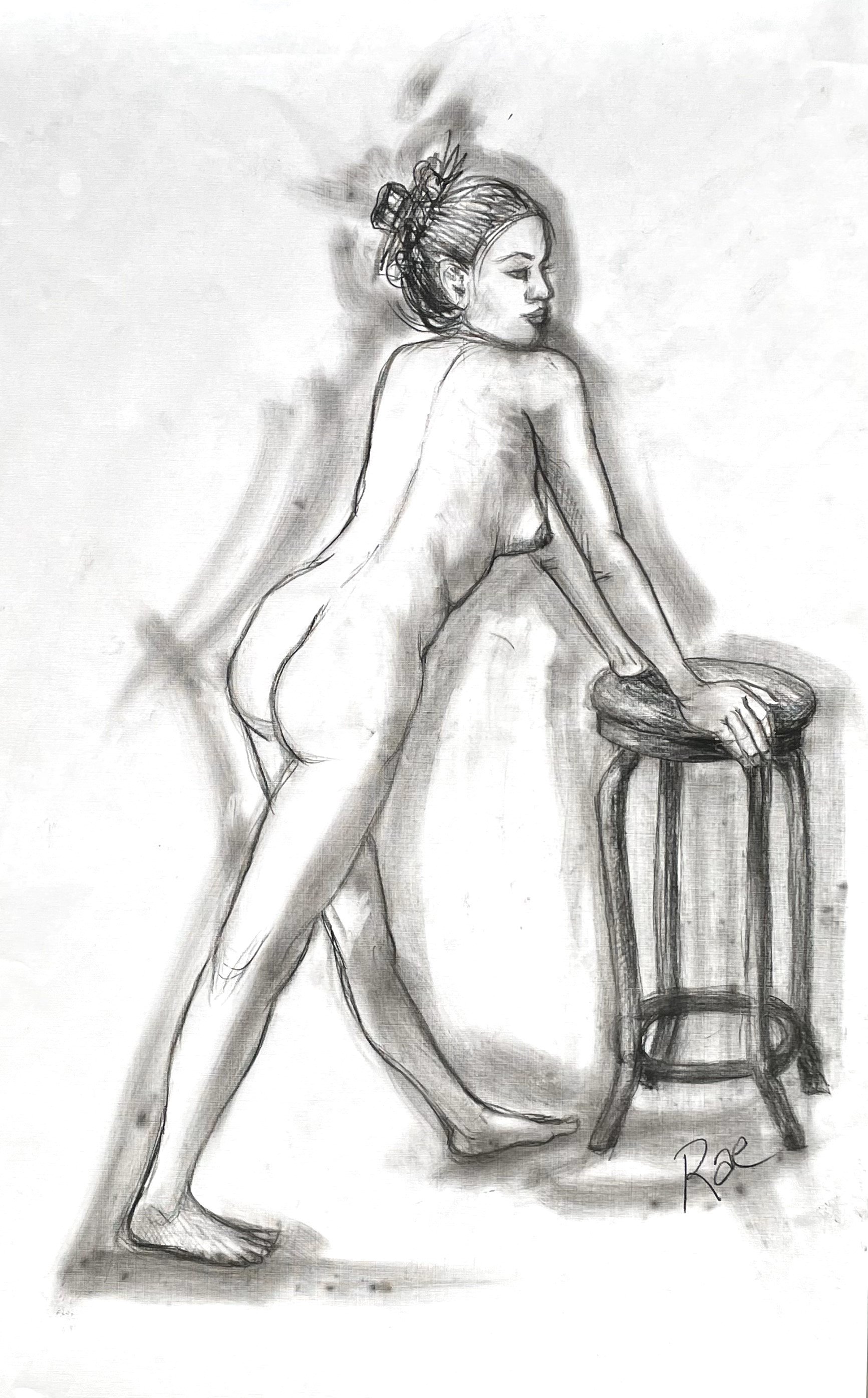 “Support My Pout” by Rachel Lachat (2023)
---
Charcoal on Linen Textured Paper - cm x cm - Framed Original Artwork AU$150