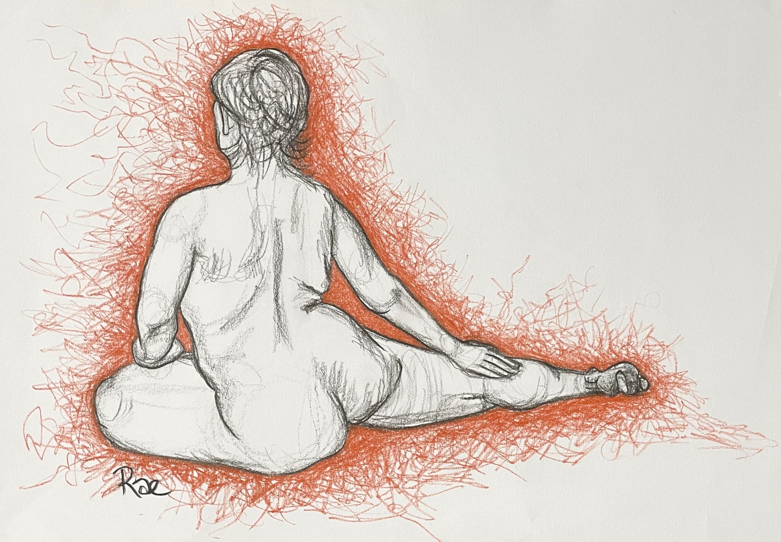 “Full Form” by Rachel Lachat (2023)
---
Charcoal and Pastel on Paper - cm x cm - Framed Original Artwork AU$150