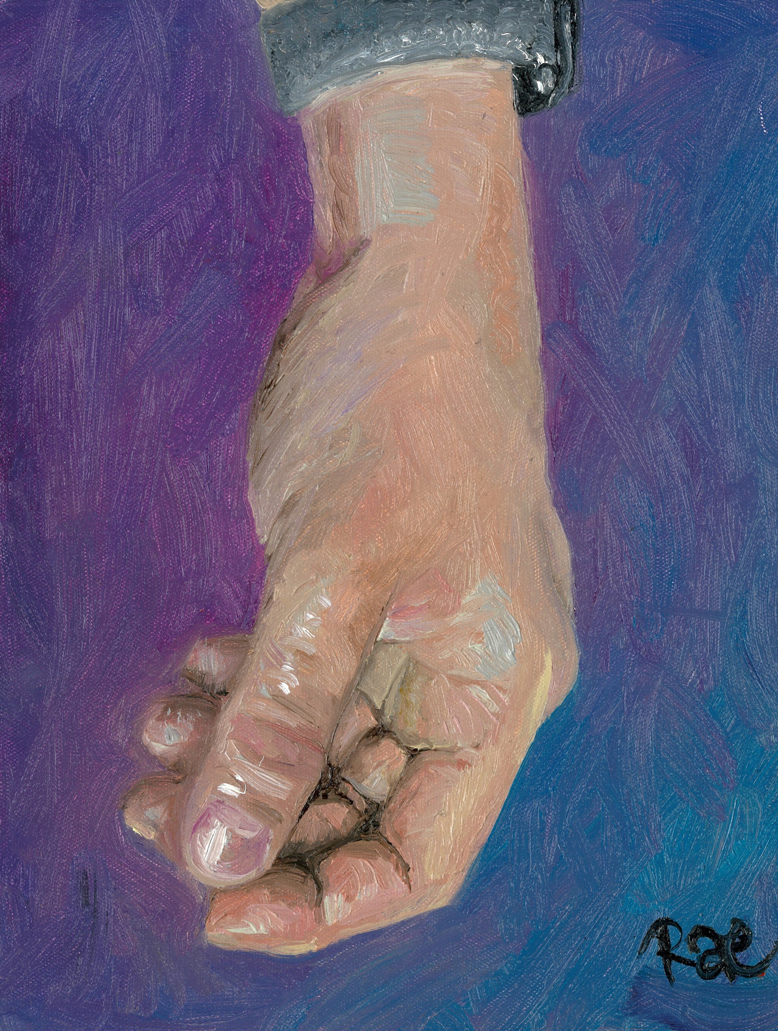 "My Left Hand"
by Rachel Lachat (2023)
---
Oil on Canvas - 6” x 8" - AU$250