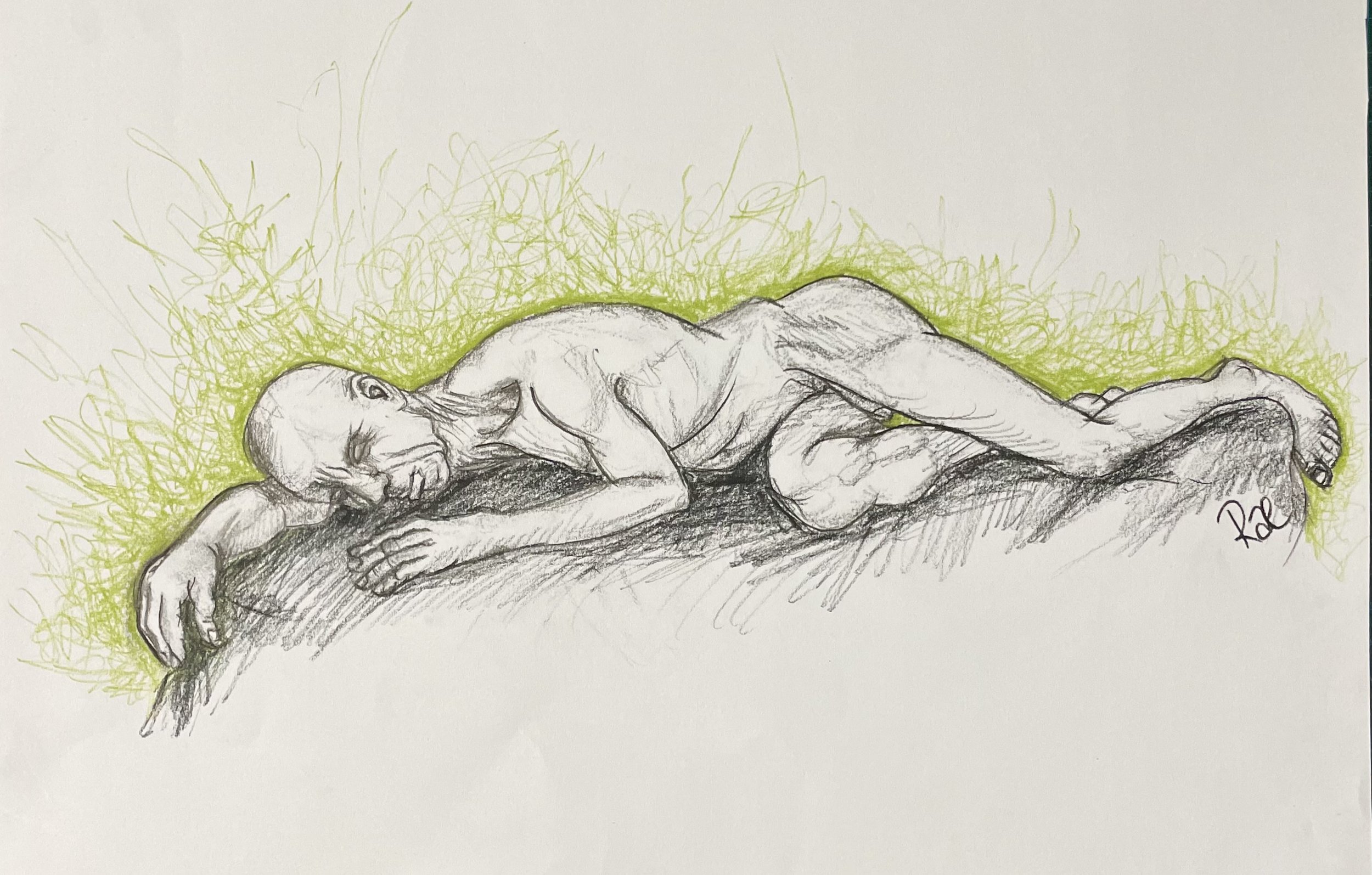 “This is Far Enough” by Rachel Lachat (2023)
---
Charcoal and Pastel on Paper - cm x cm - Framed Original Artwork AU$150