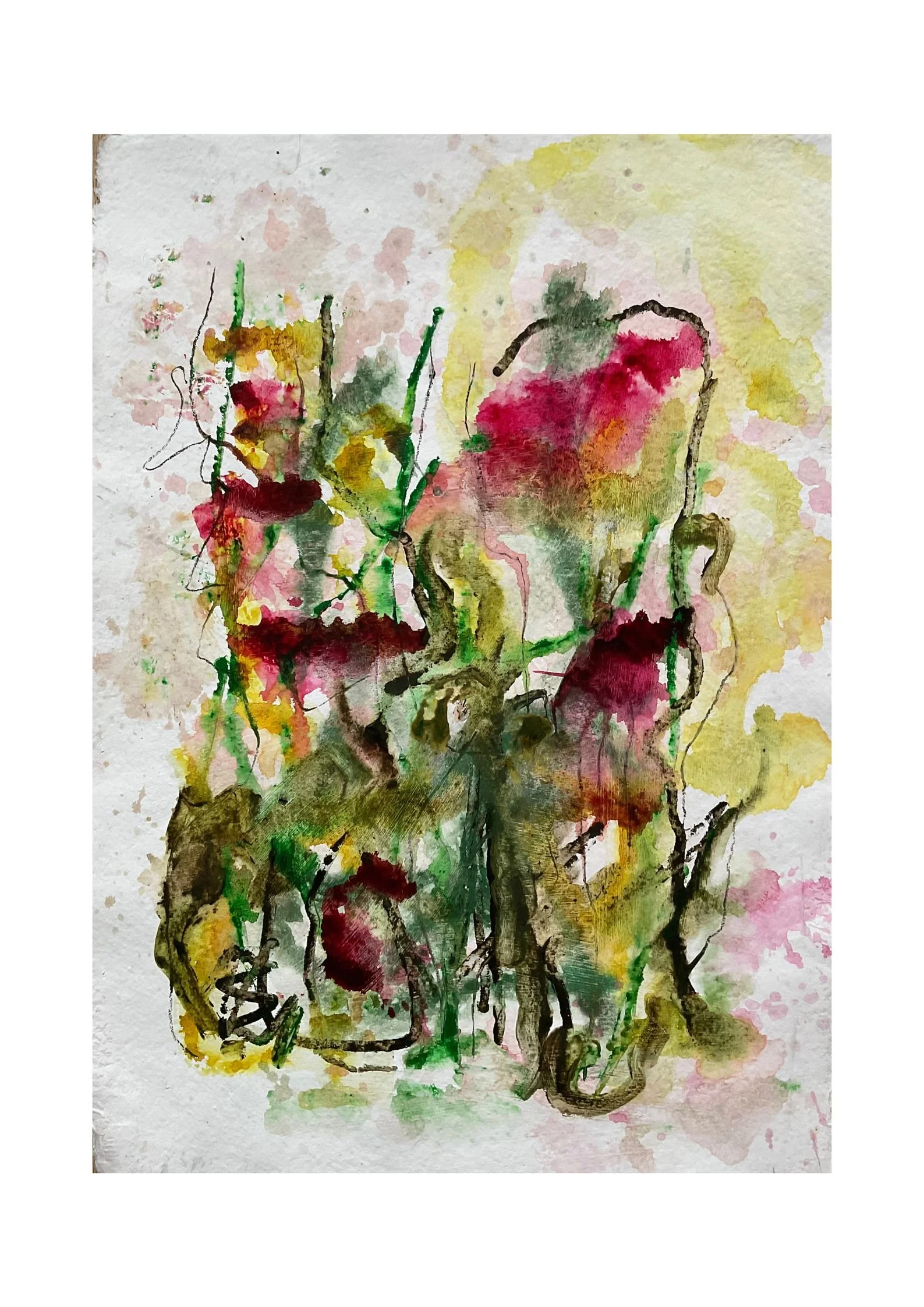 watercolour nature abstract feelings of summer