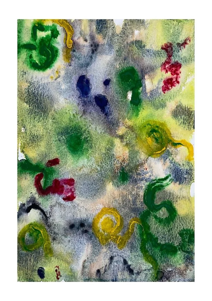 wet on wet expressive and abstract watercolour painting