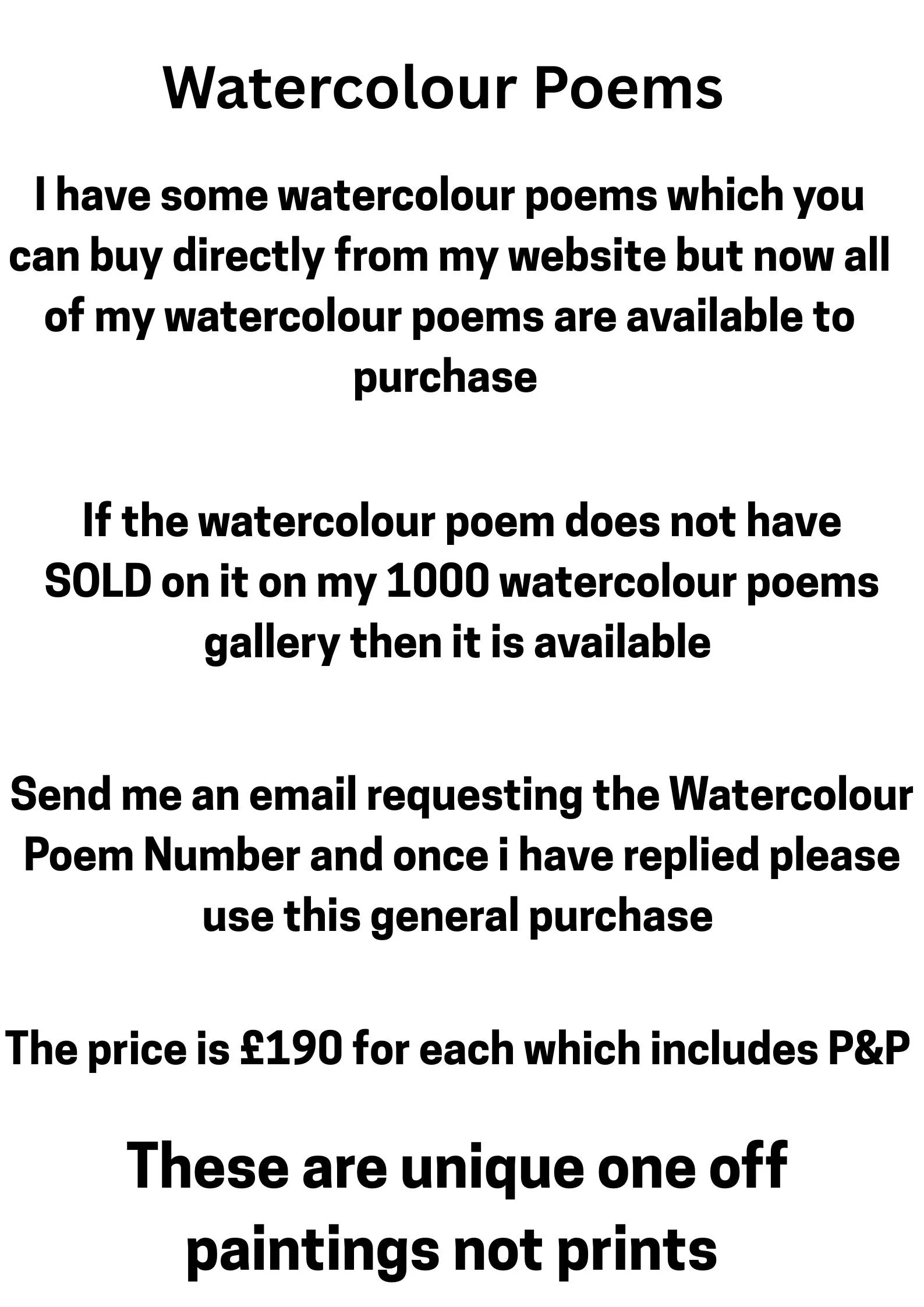 General Watercolour Poems