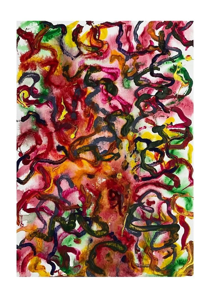 wet on wet watercolour abstract