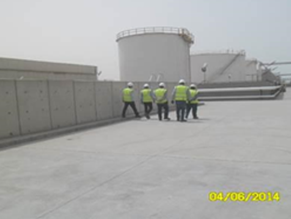 Tiles and walls - ExxonMobil Suez Terminal