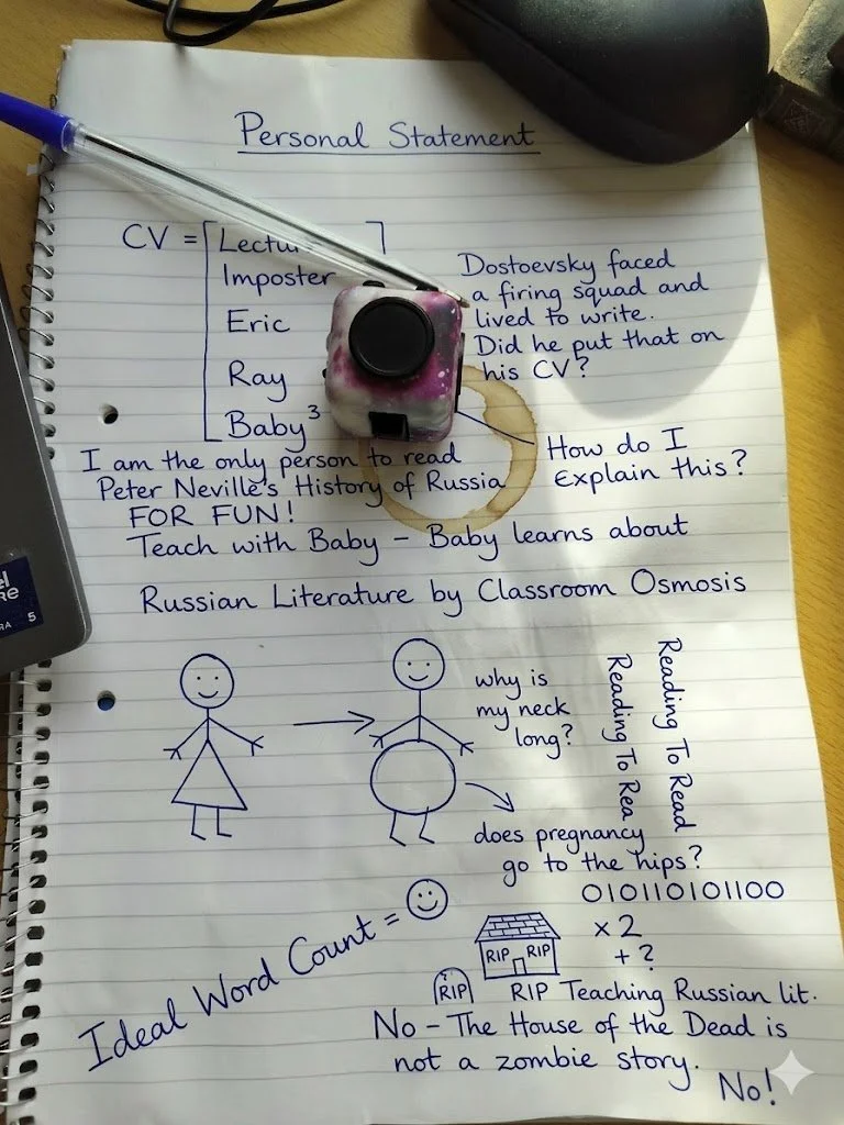 Caitlin’s two sheets of A4