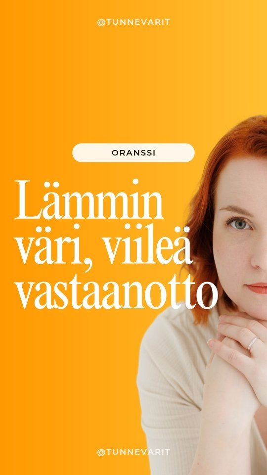 Oranssi on lämmin, energinen ja näkyvä – ja lämpönsä vuoksi sitä ei löydy viileästä väripaletista.
Sain teiltä paljon viestejä, joissa oranssi mainittiin vältettävimp&a
