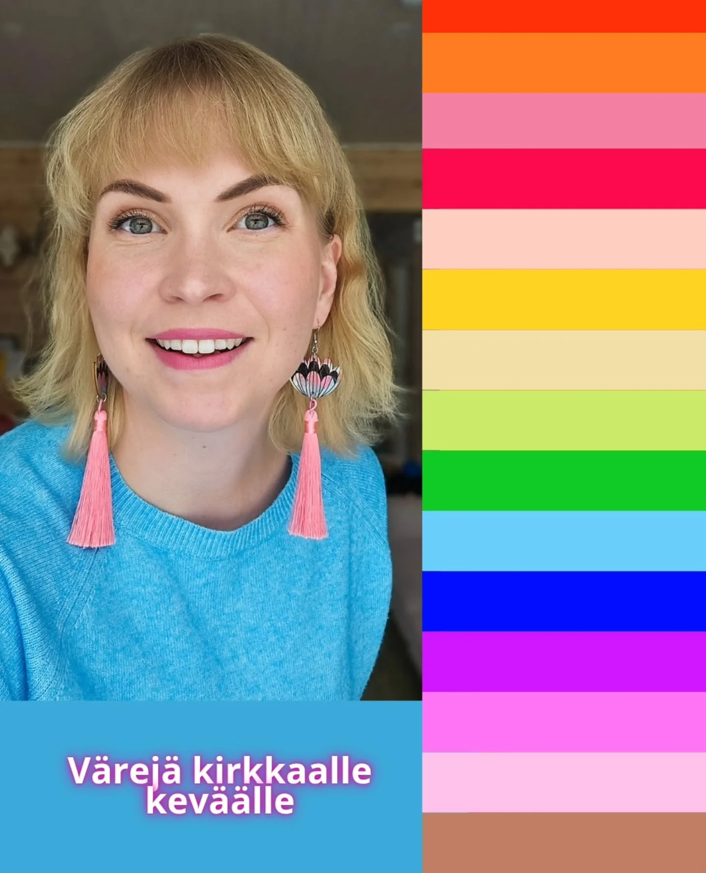 V&auml;rimatka kev&auml;&auml;n kirkkaista kohti omaa harmoniaa

Luulin ensimm&auml;isen v&auml;rianalyysini j&auml;lkeen olevani kev&auml;t. Viihdyin kirkkaissa v&auml;reiss&auml;, ne tuntuivat pirteilt&auml; ja raikkailta. Mutta saatuani syksyn tul