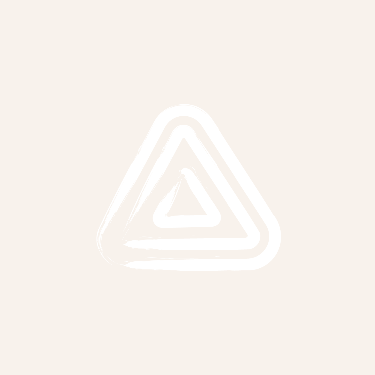 Symbole d'avertissement triangulaire blanc sur un fond clair.