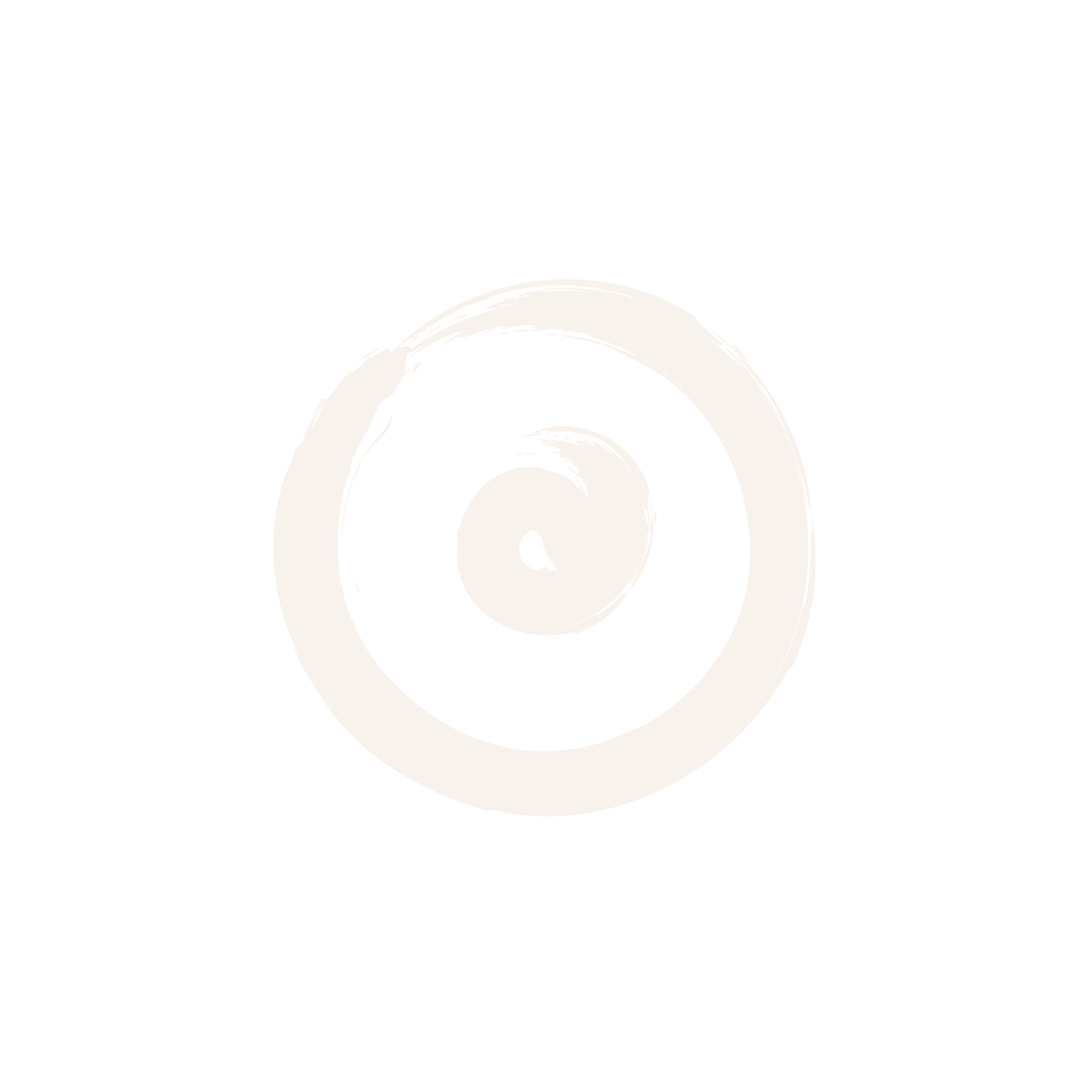 Un logo noir et blanc représentant une spirale abstraite ou un symbole circulaire stylisé.
