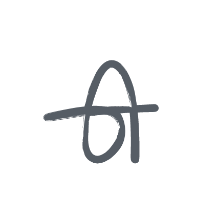 Logo noir avec un symbole stylisé ressemblant à un 'A' et un 't' intégrés.