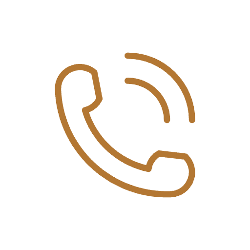 Icon of a telephone receiver with sound waves indicating a call or phone communication.