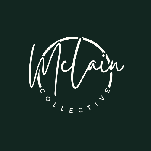Main Collective logo with stylized handwritten text and circular design on a dark background.