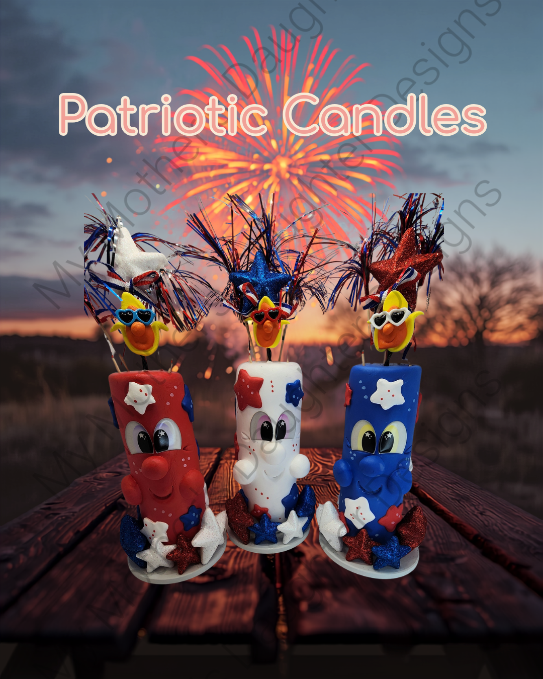 Patriotic Foam Candles