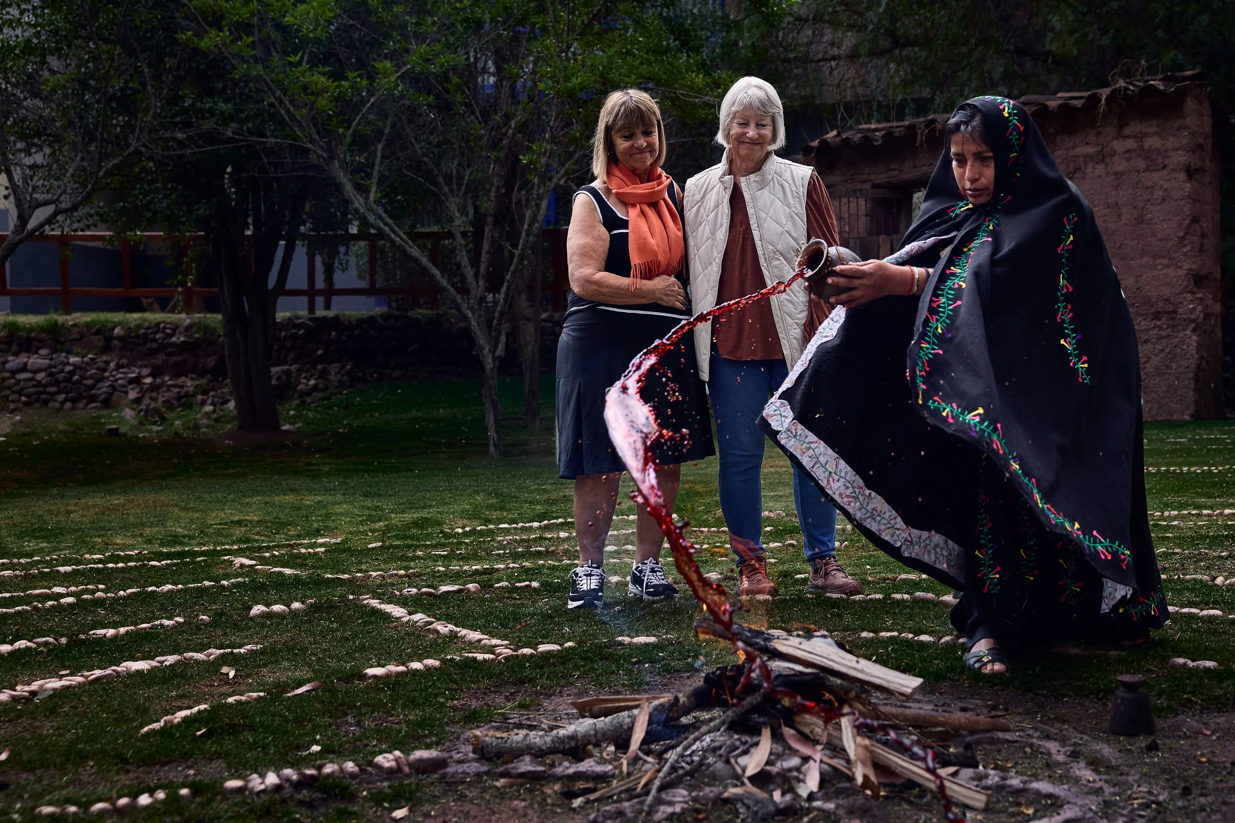 Stella and Becky with shaman.jpg