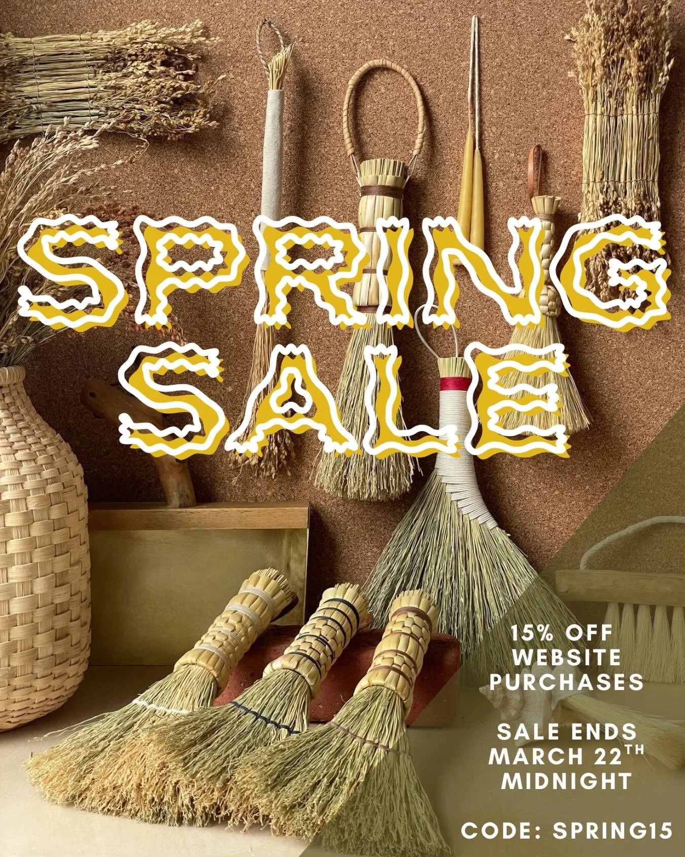 🐇Our week-long Spring Sale starts now! Enjoy 15% off website purchases with code:SPRING15 
Now until Sunday March 22nd, midnight. 

Some of my favorites are the garden brush (gardening/shed brush), pot scrubbers (replaced my sponge), monochrome brus