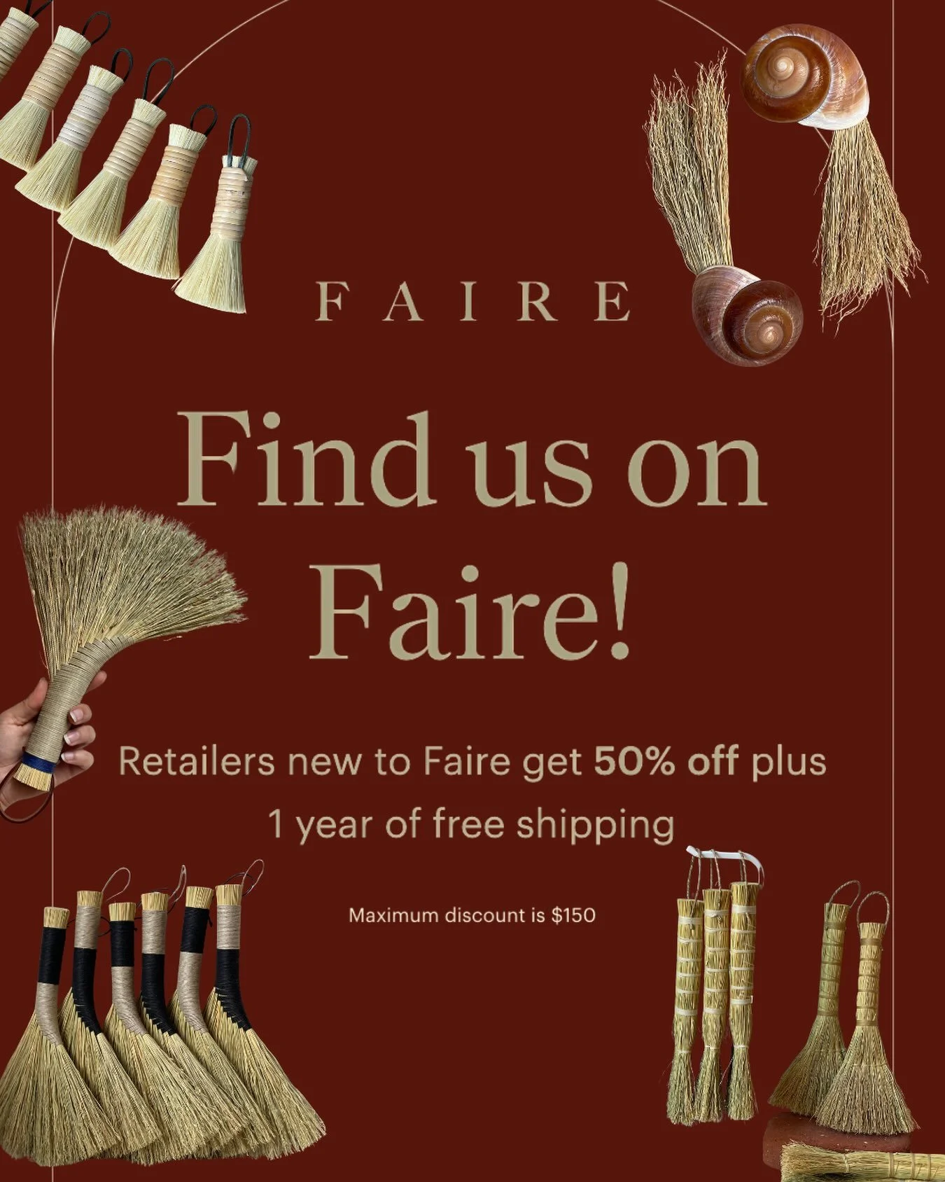 Updated wholesale offerings now available! 

Shop our profile on Faire- link in bio
or
Shop directly on our website under the wholesale page 

Wholesale offerings are seasonal as I&rsquo;m still a one-woman show running this broom business..for now! 