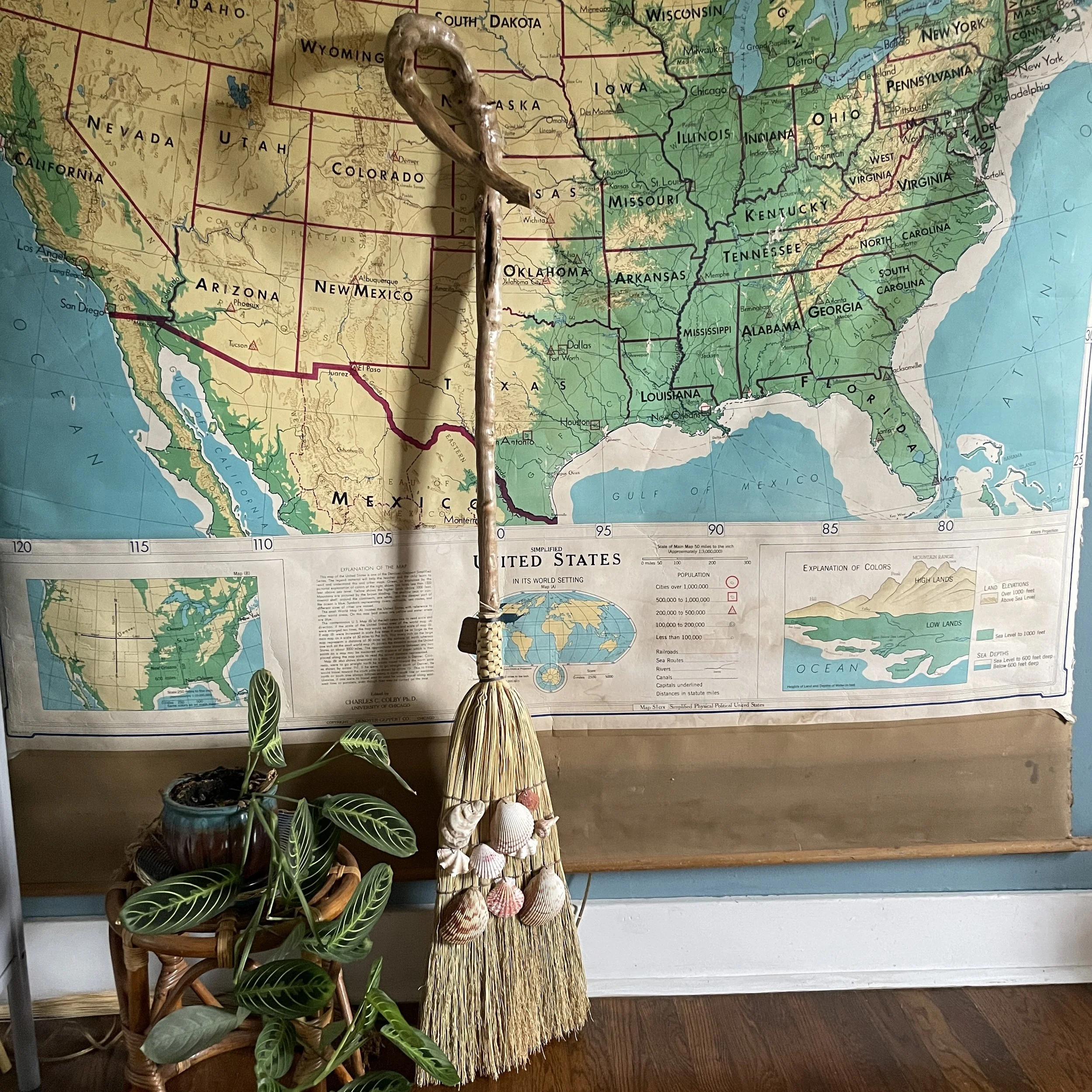 Driftwood Shell Broom