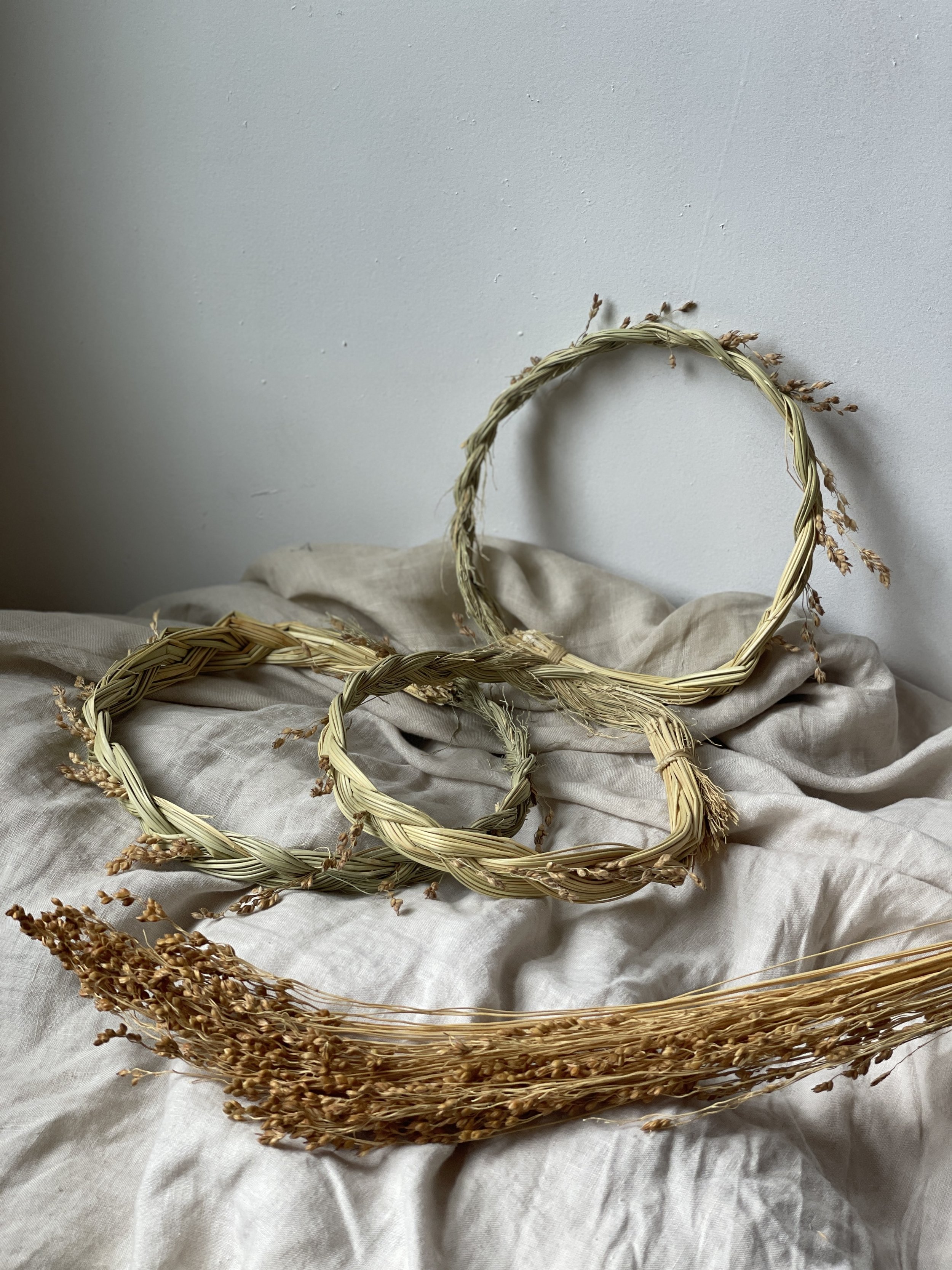 Dried broomcorn crowns for fairy, organic natural princess can also be table decor cottage or wreaths