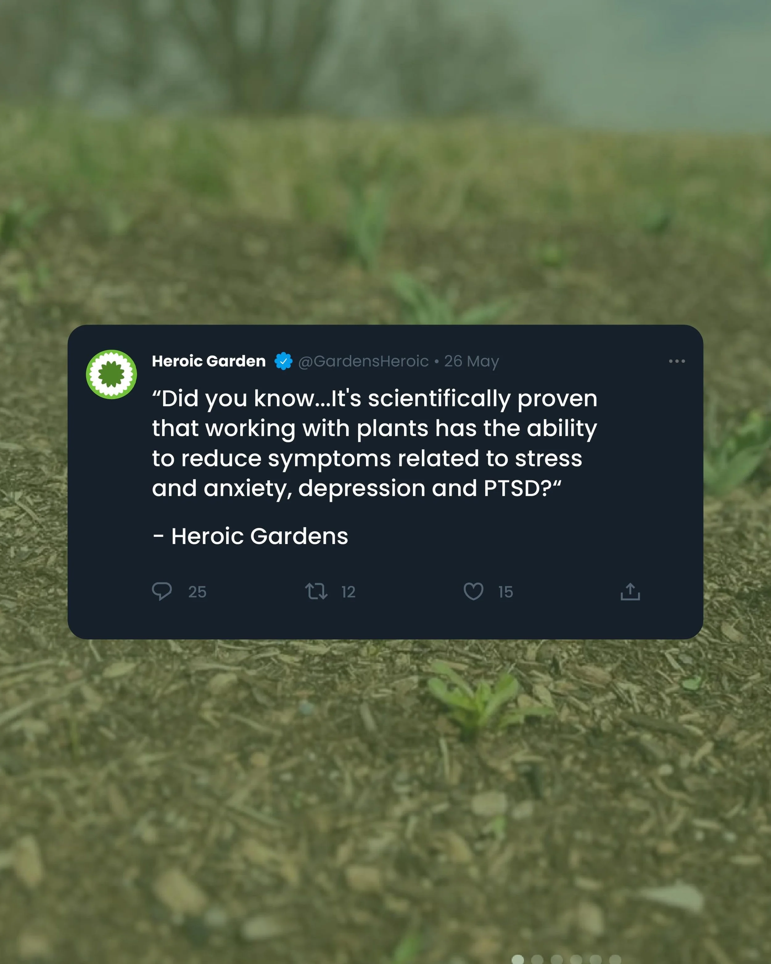This Memorial Day, we remember those who gave their lives in service and reflect on the importance of healing for those who return home.

@heroicgardens, an alum of our Virtual Incubator Program, connects veterans with the restorative power of nature