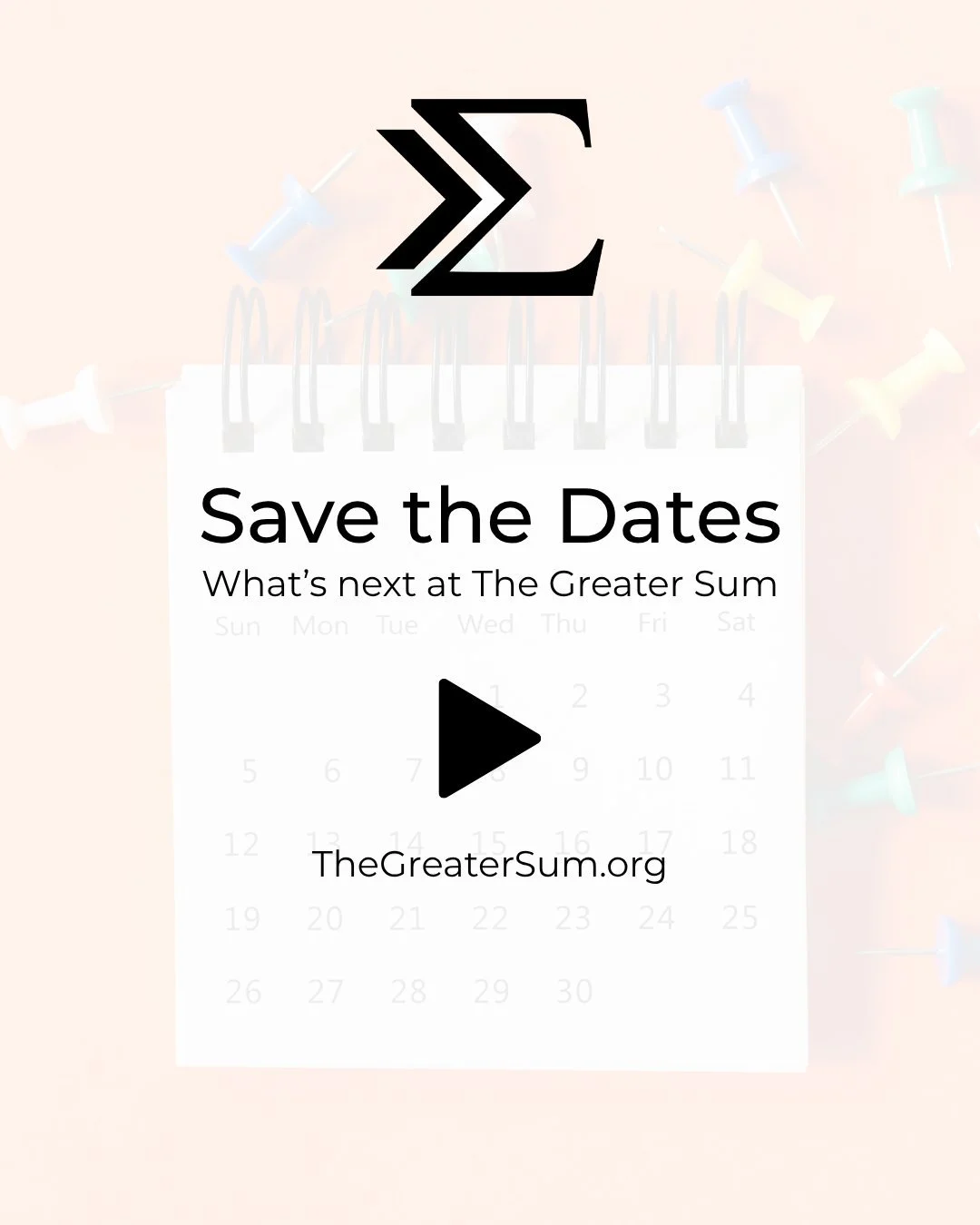 Whether you&rsquo;re brand new to the Greater Sum community, currently enrolled in the Virtual Incubator Program, or a VIP grad, we have upcoming events and opportunities for you!

#TheGreaterSum #Nonprofit #NonprofitResource