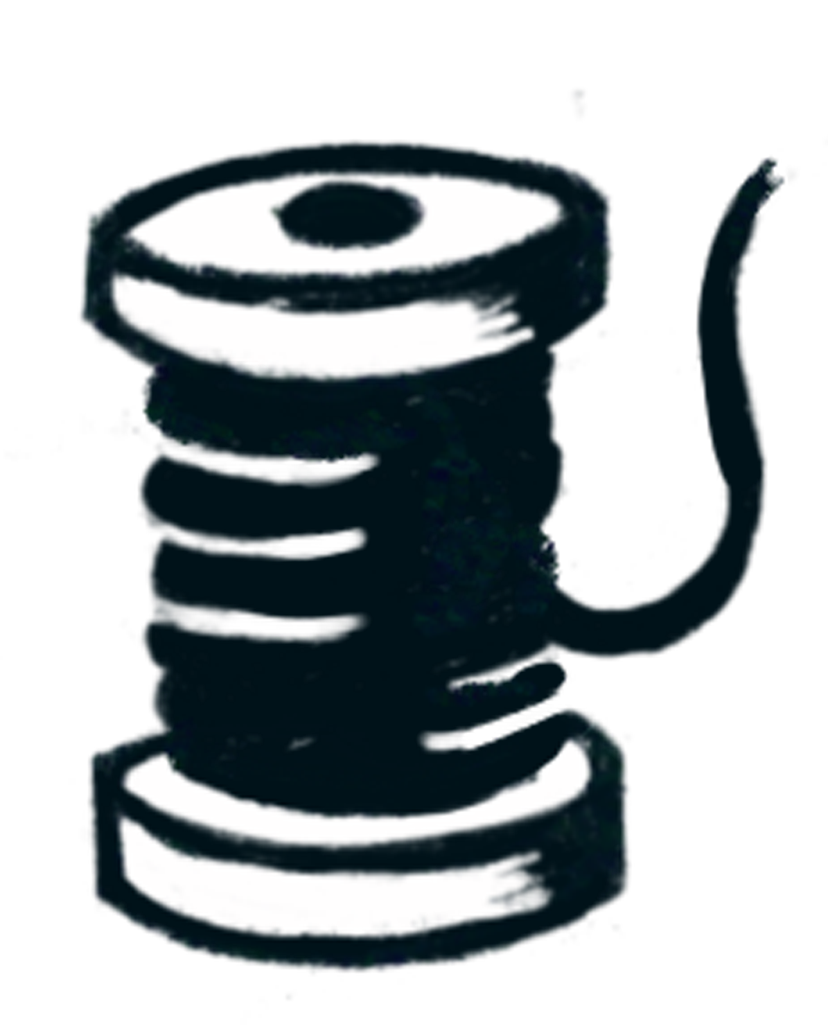 illustration of spool of thread unwinding, representing building traction and steady progress