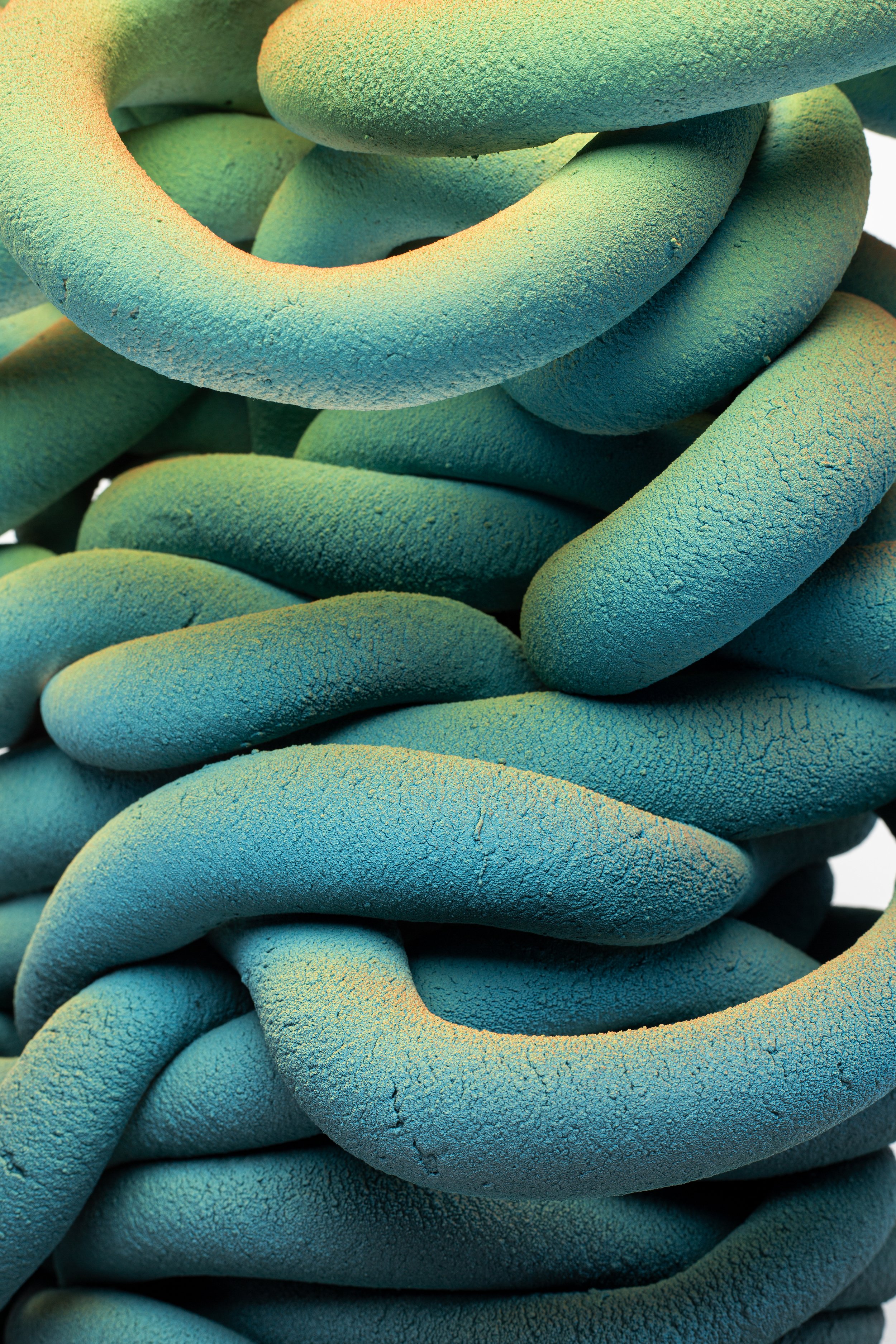 Entremêlé bleu, détail