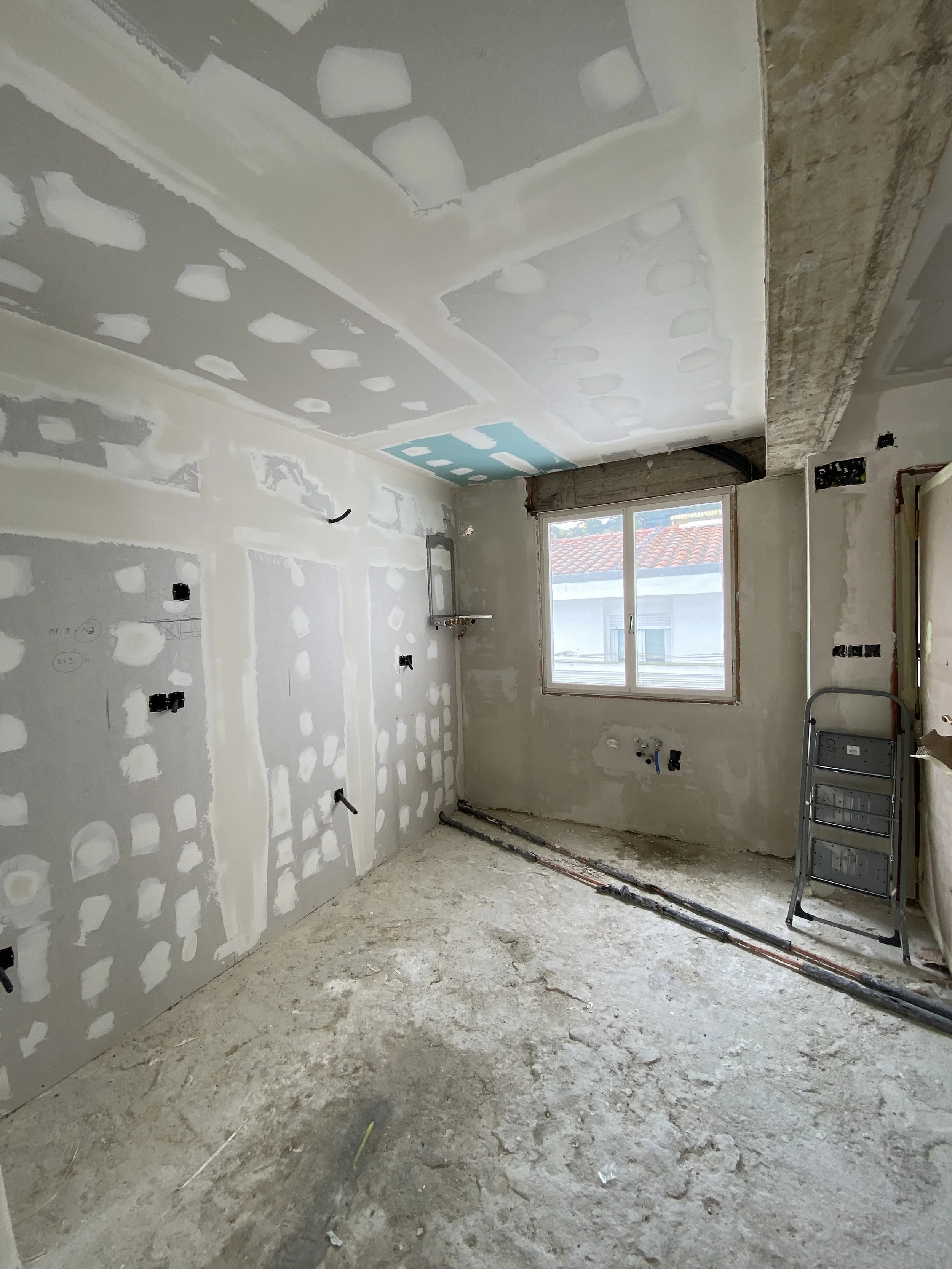 Colocación de cinta de juntas