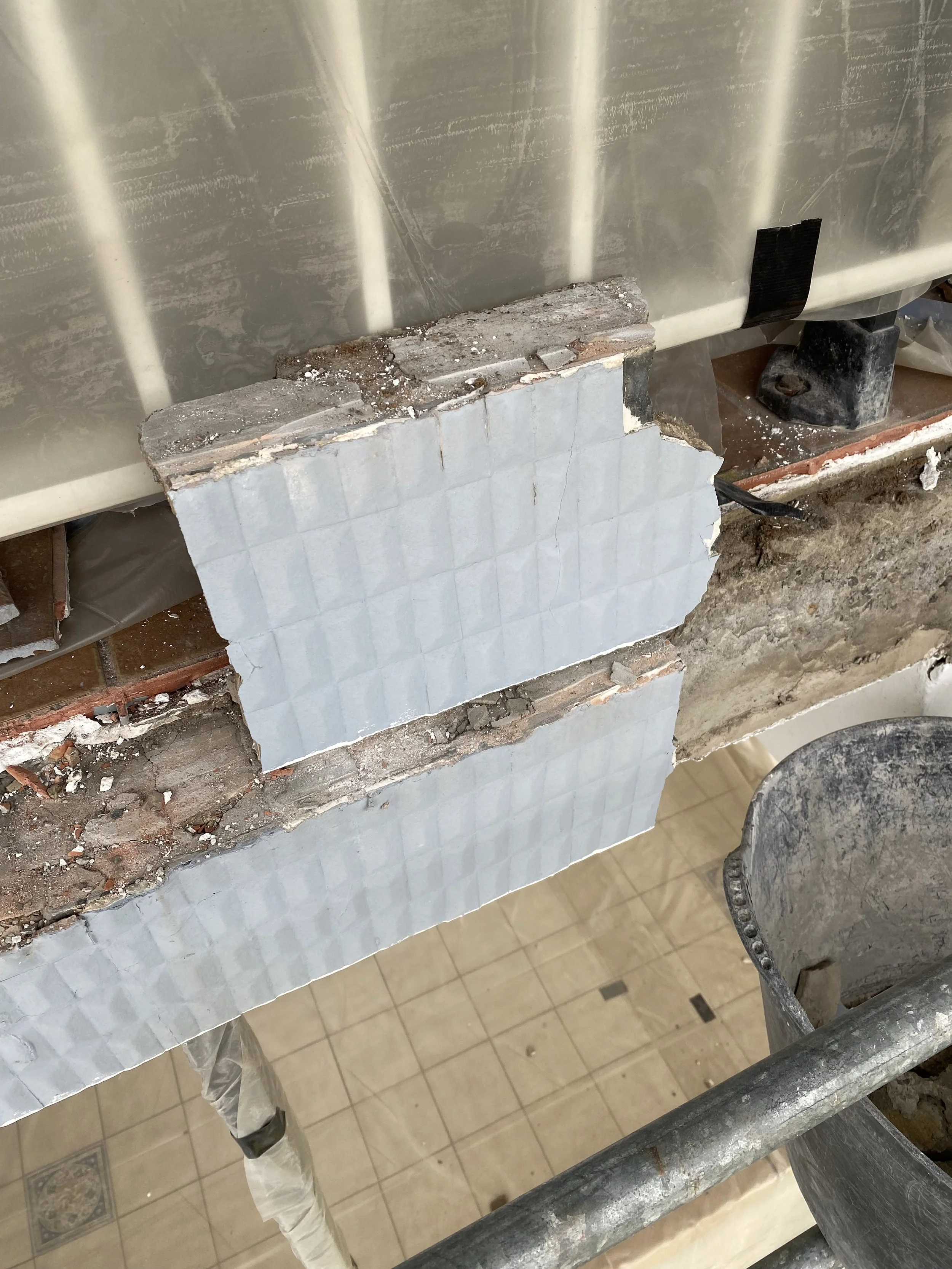 picado frontales antiguos de los balcones