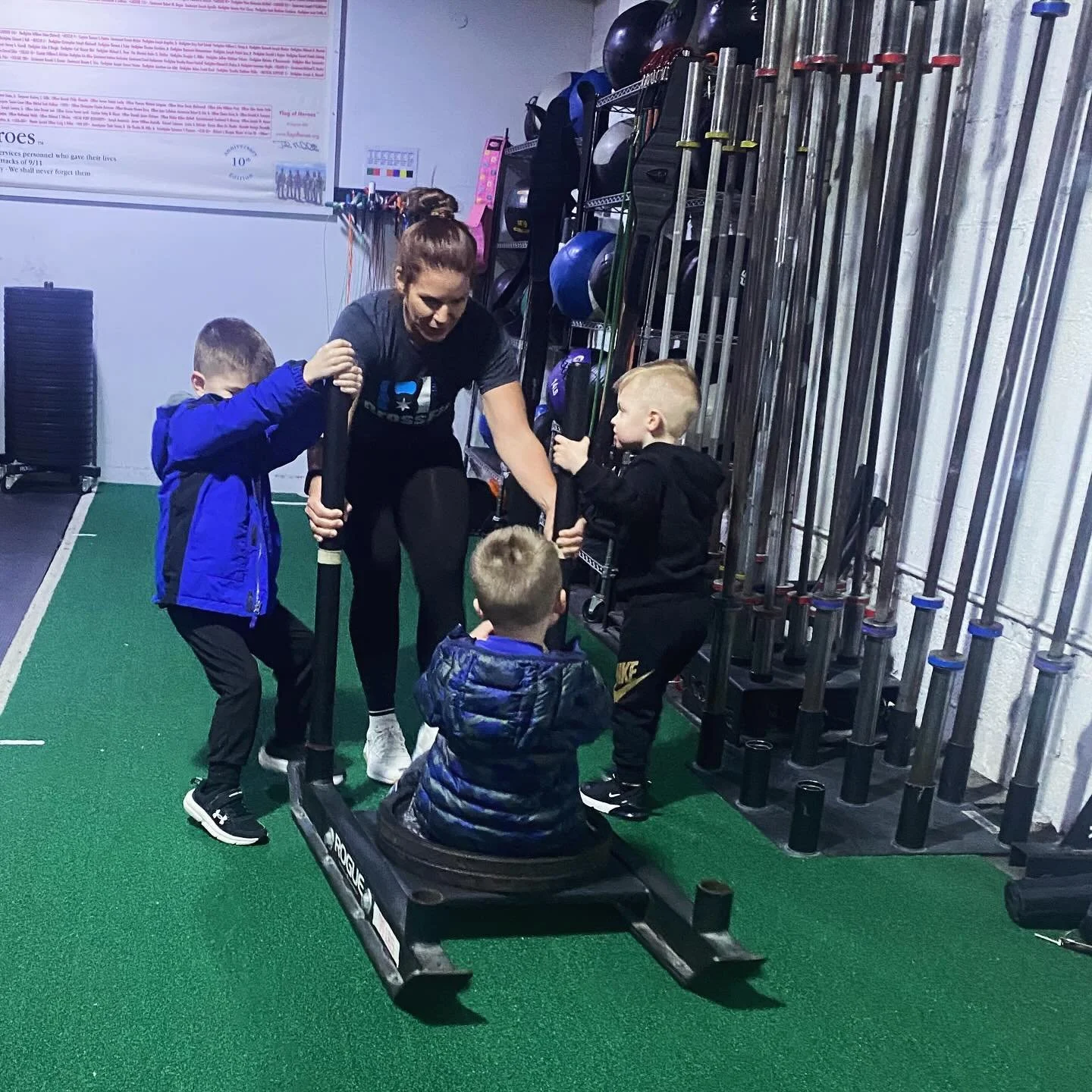 Pulling sleds&hellip; and raising the next generation 💪🔥

Strong isn&rsquo;t just built in the gym &mdash; it&rsquo;s built in moments like this.

Show up. Work hard. Set the standard for all those watching 👀

#firstlinefitnessmtg #mountgreenwood 