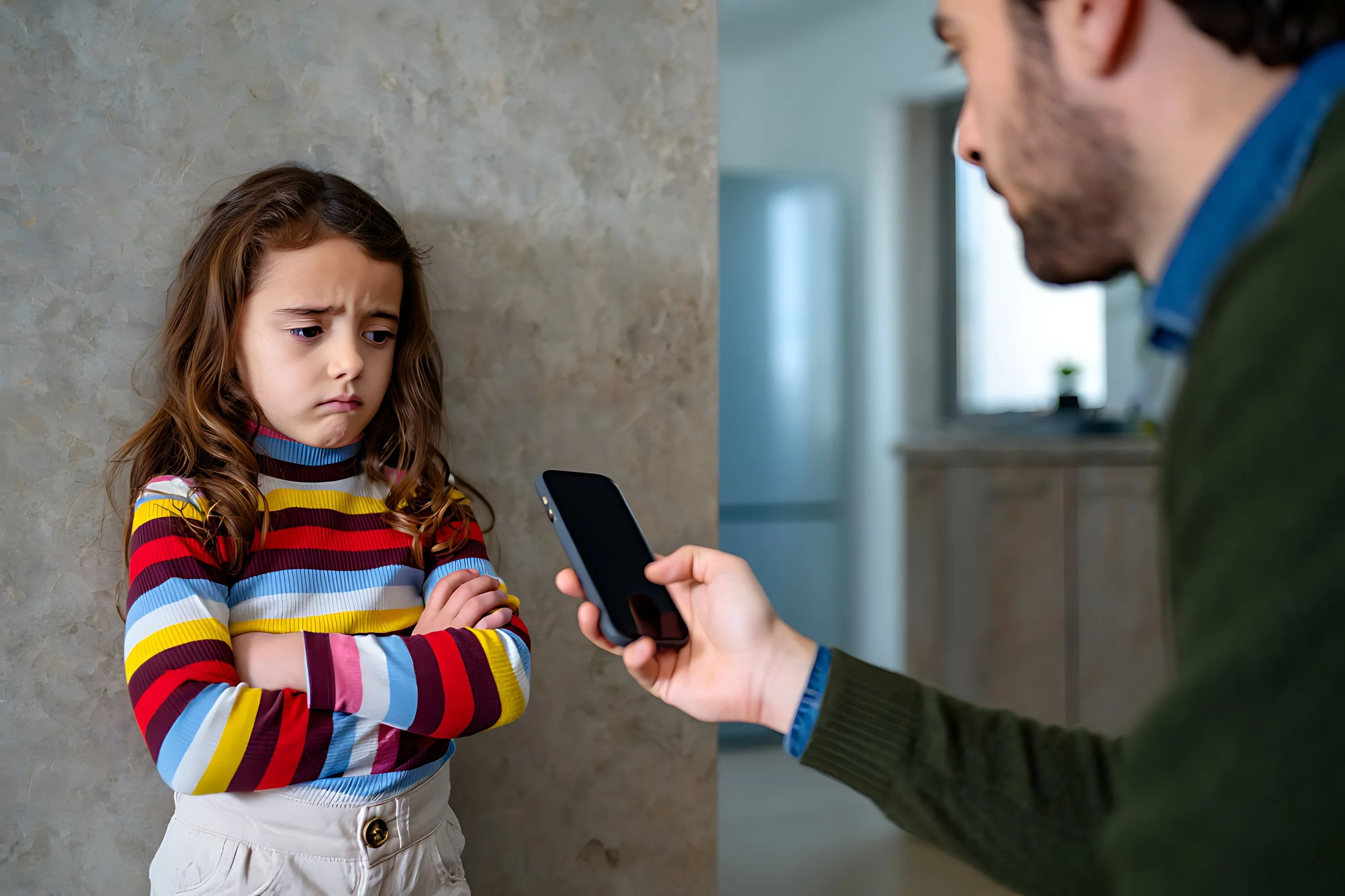 photo-sad-girl-is-being-shown-phone-by-her-father-after-disagreement-home