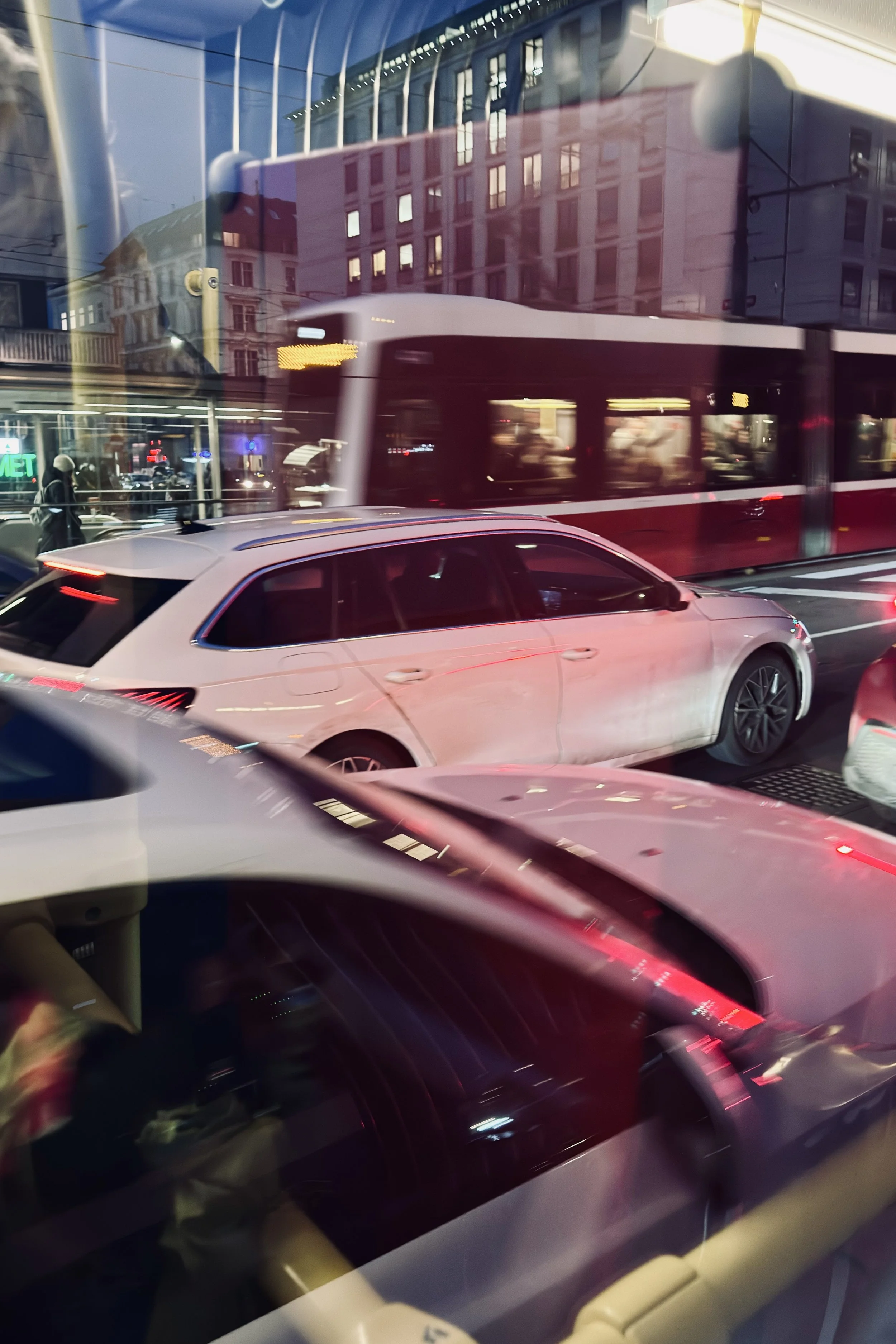 An example of how busy the traffic in Vienna was