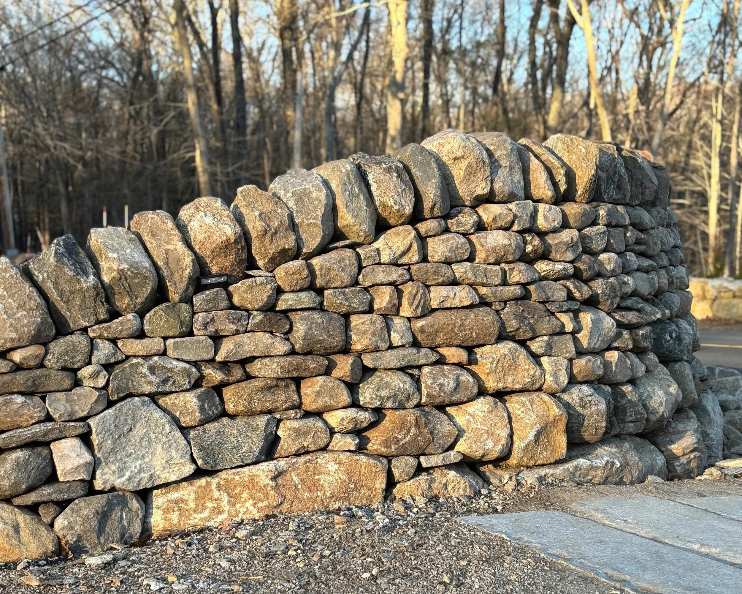 Dry fieldstone walls. Madison, CT