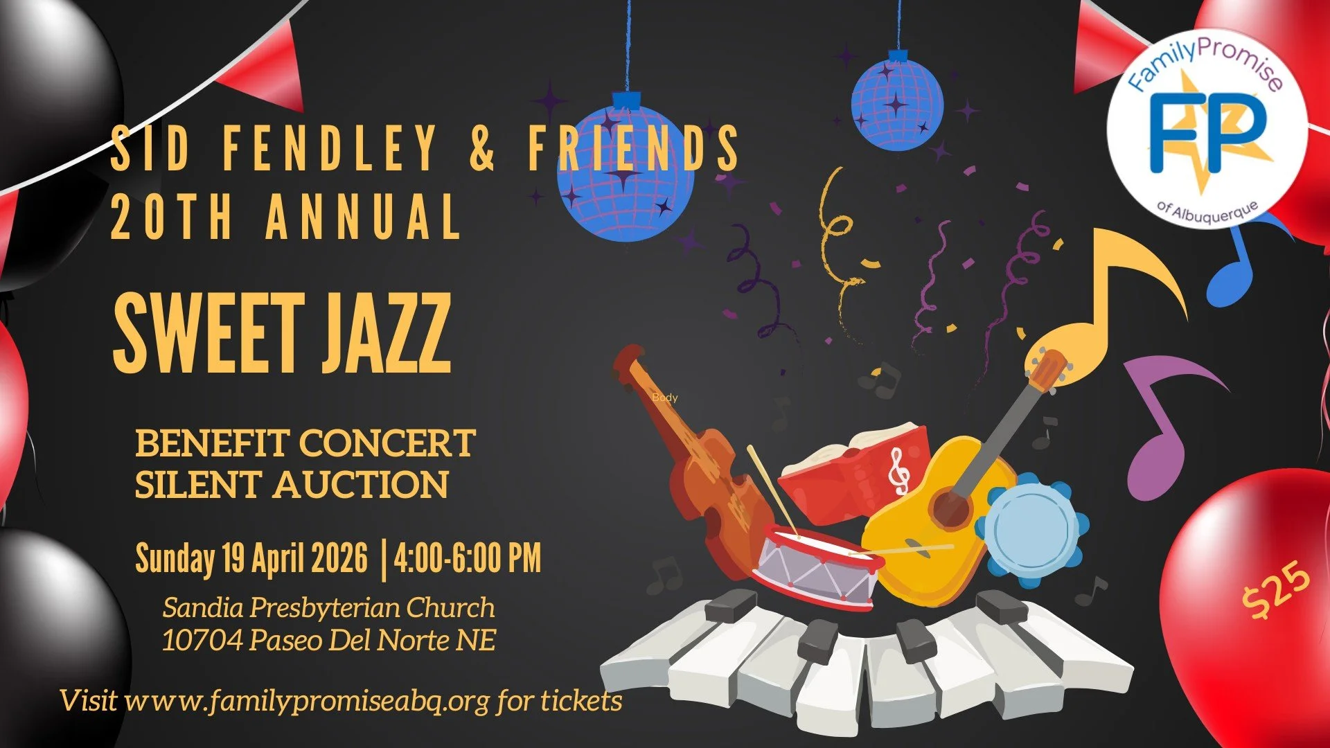 Family Promise 20th Annual Sweet Jazz Benefit Concert and Silent Auction