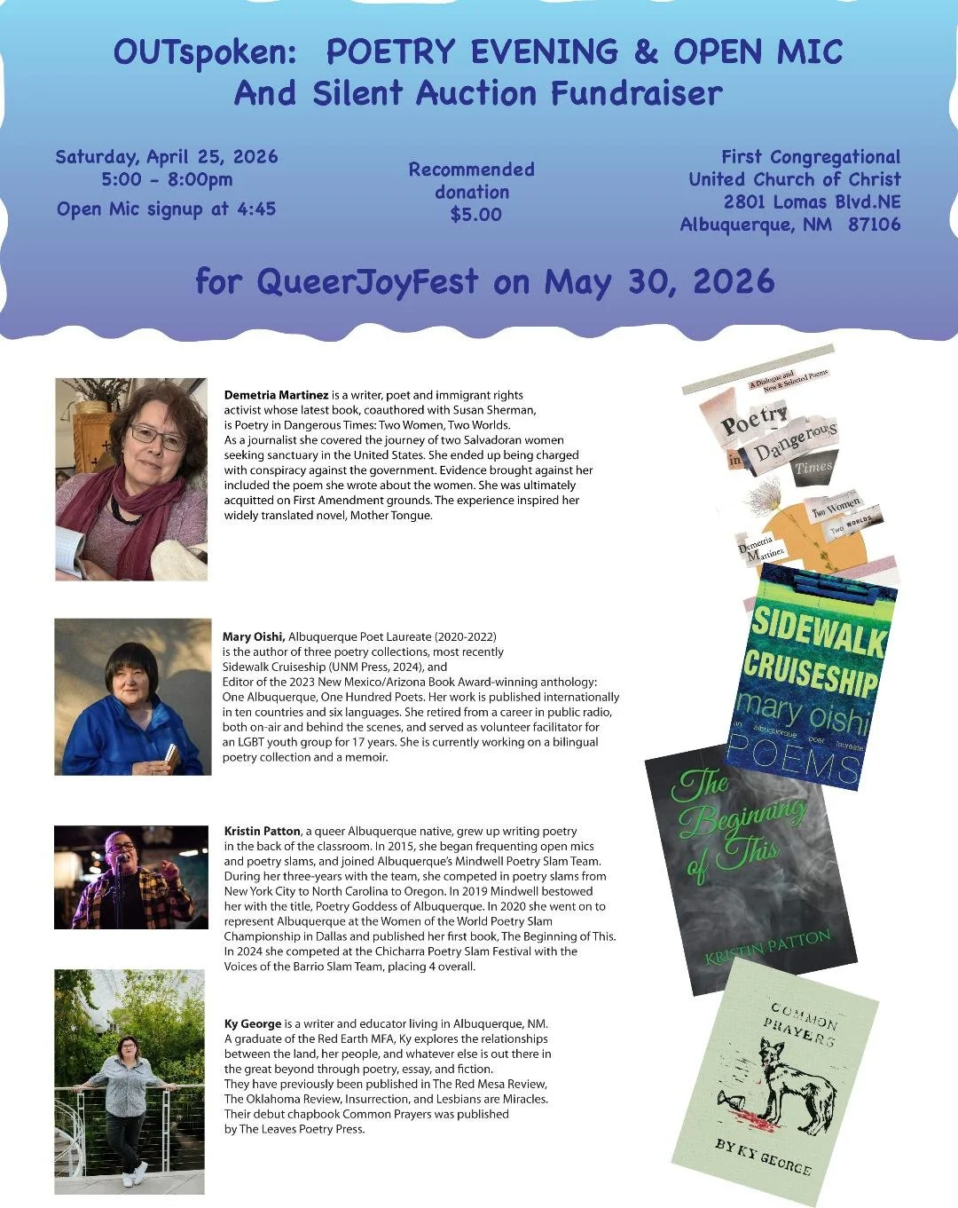 OUTspoken: Poetry Evening & Open Mic And Silent Auction Fundraiser