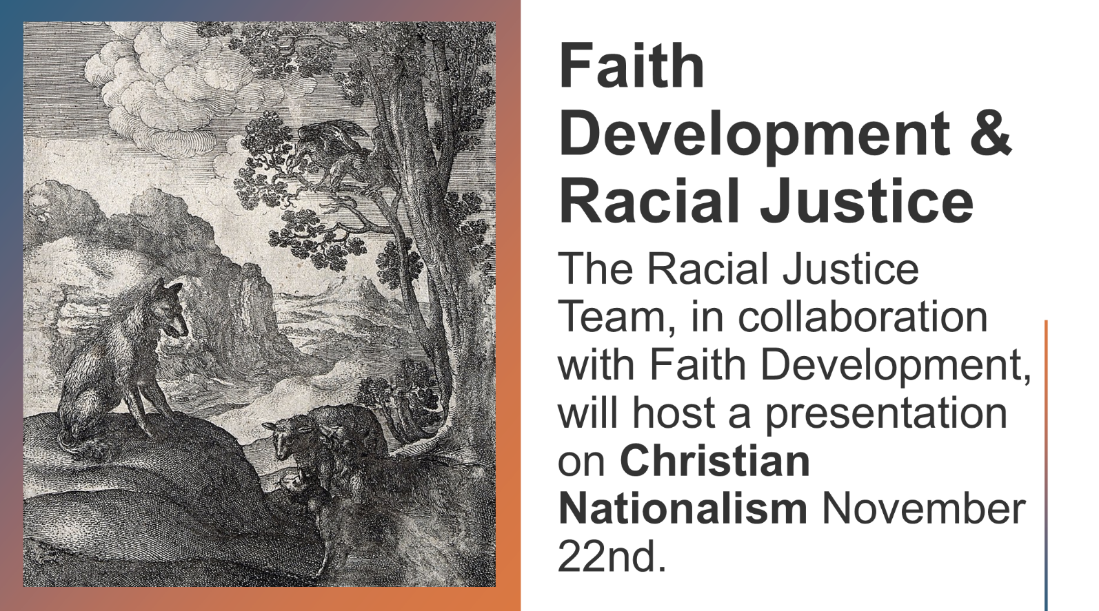 Presentation: Christian Nationalism (time to be announced)