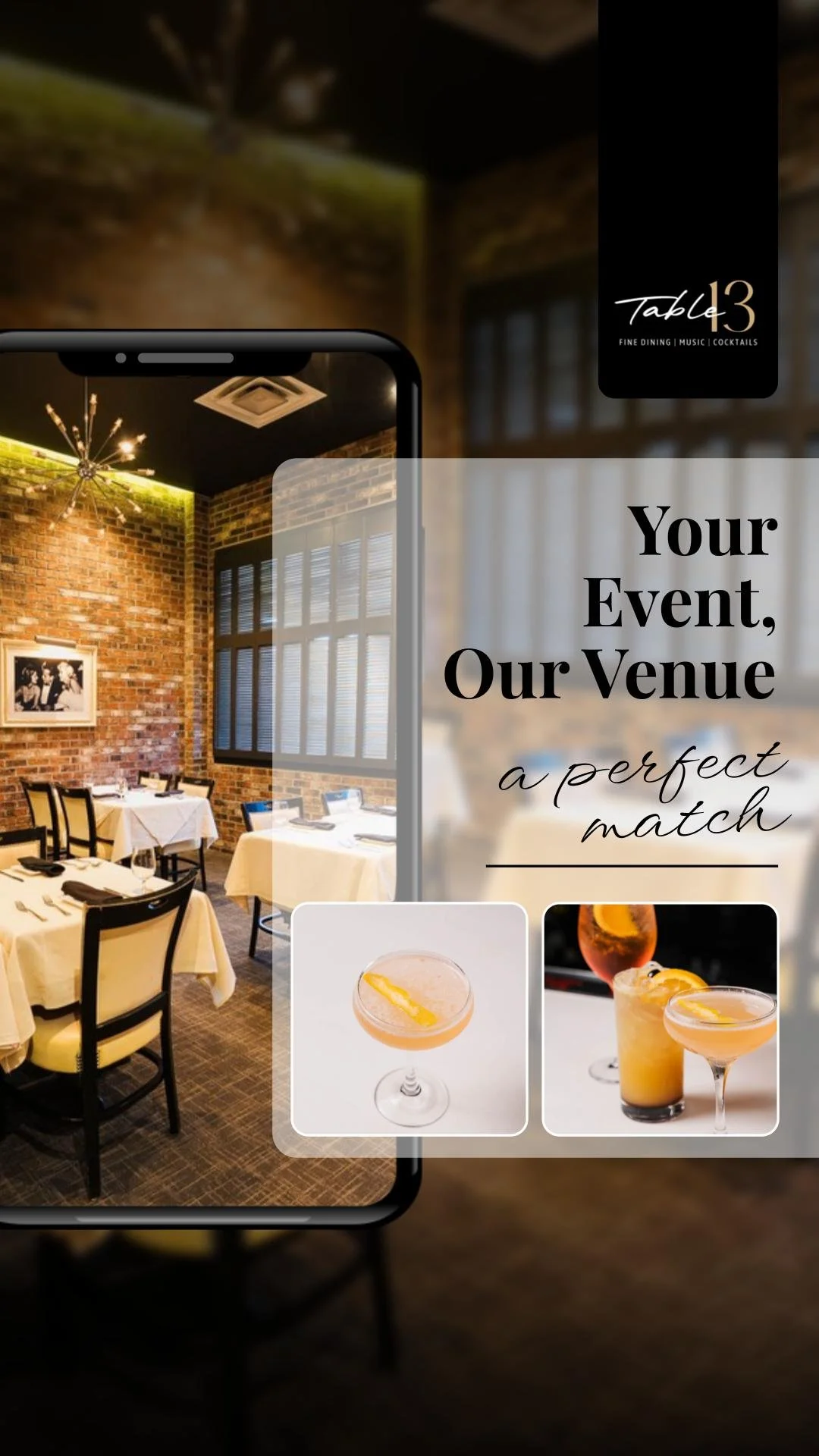 Planning a bridal shower, retirement party, or business function? Host your next event in Dallas with our delicious cuisine and exceptional service. Perfect for these and more occasions. Reach out to us today! #Table13 #DiningExperience #CelebrateMom