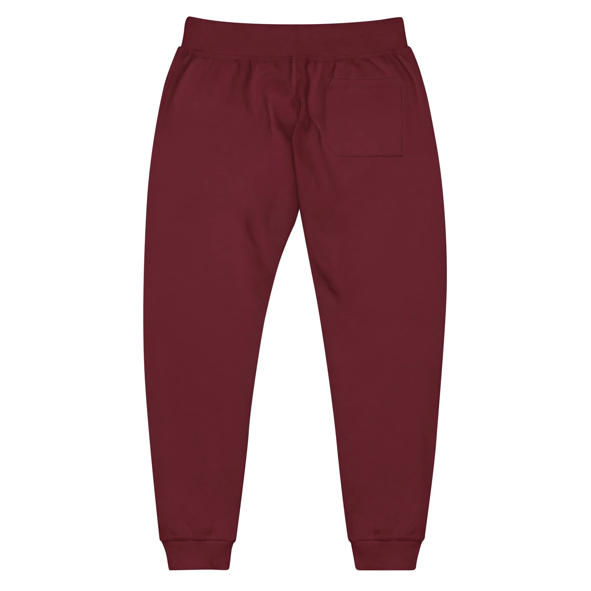 unisex-fleece-sweatpants-maroon-back-67fd56929f8f3.jpg
