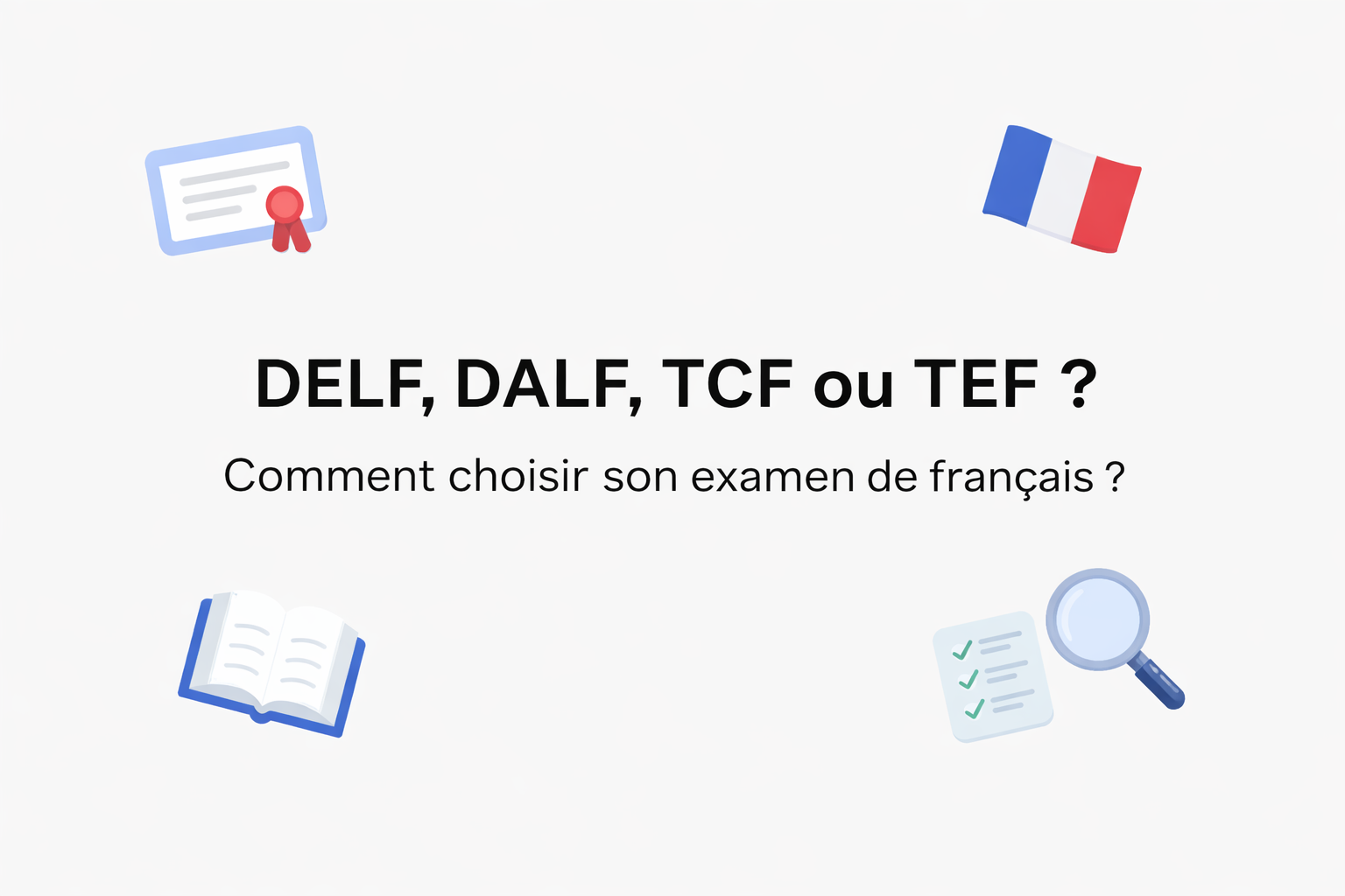 DELF, DALF, TCF… quel examen de français choisir ?