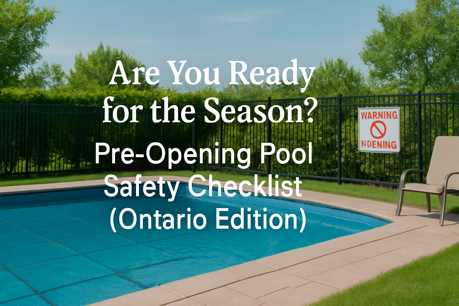 🏊 Are You Ready for the Season? Pre-Opening Pool Safety Checklist (Ontario Edition)