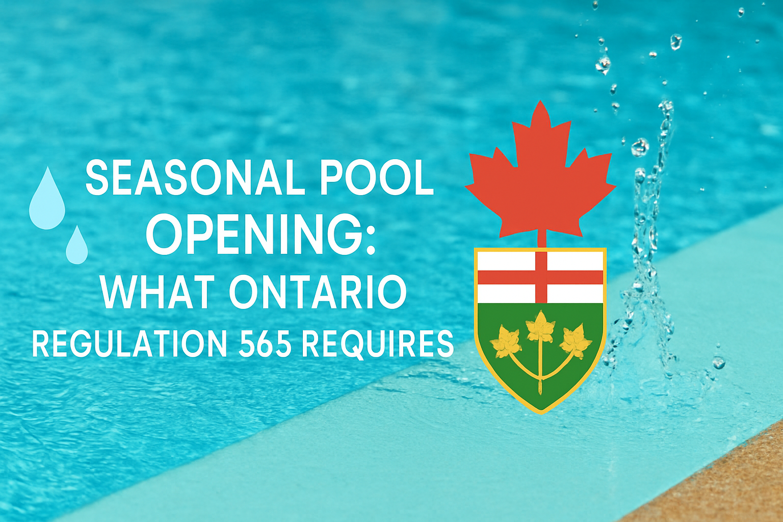 💧 Seasonal Pool Opening: What Ontario Regulation 565 Requires