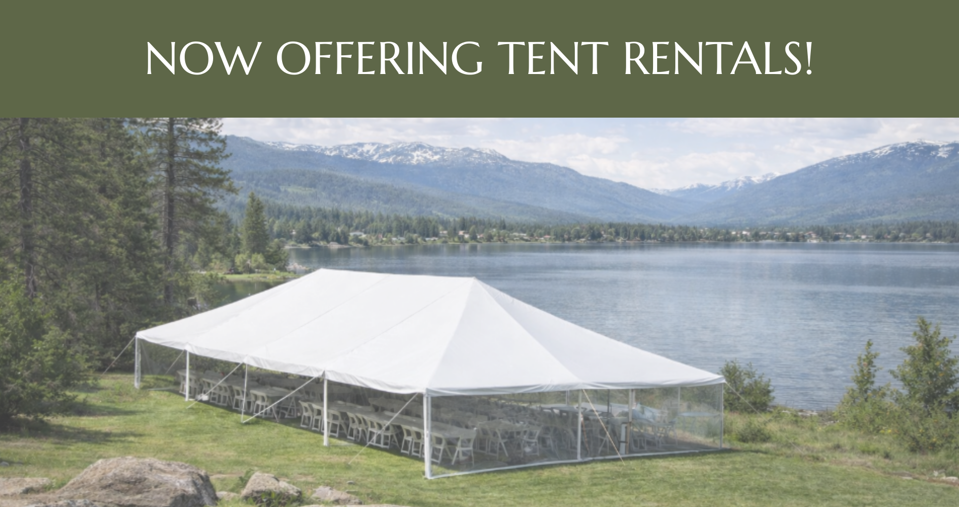 wedding and event tent rentals McCall Idaho
