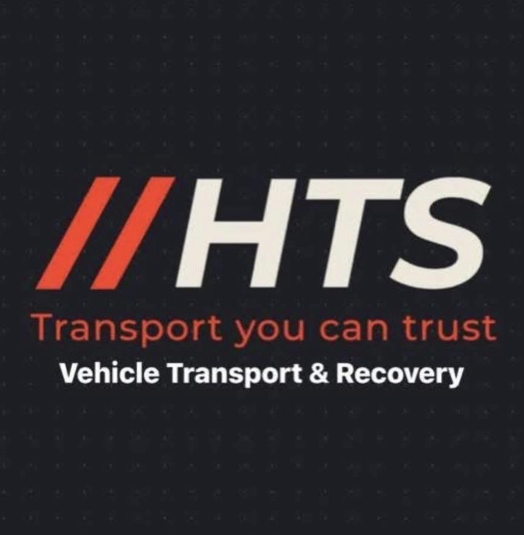 Logo for IHTS Vehicle Transport & Recovery with the slogan 'Transport you can trust' on a black background.