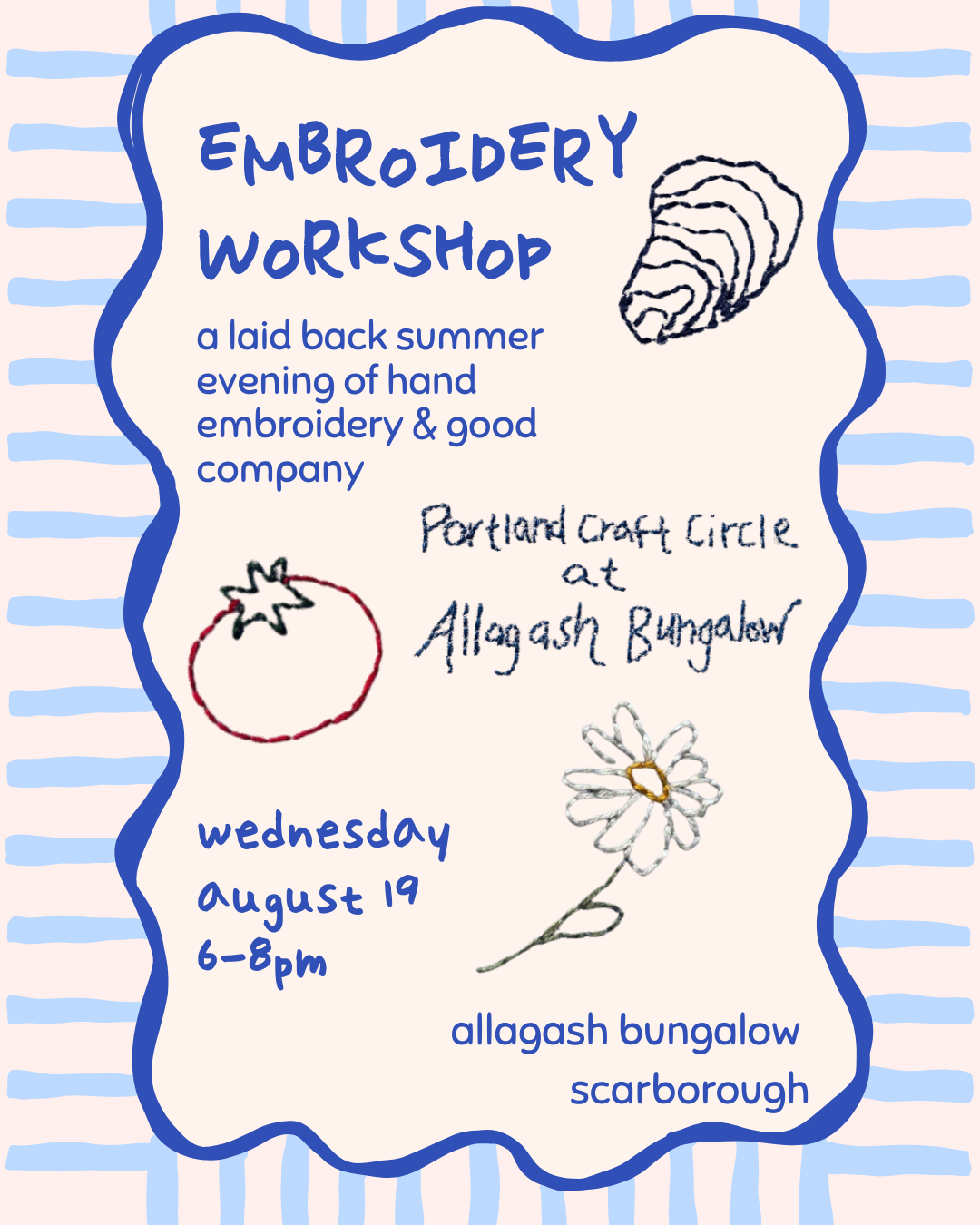 embroidery workshop!