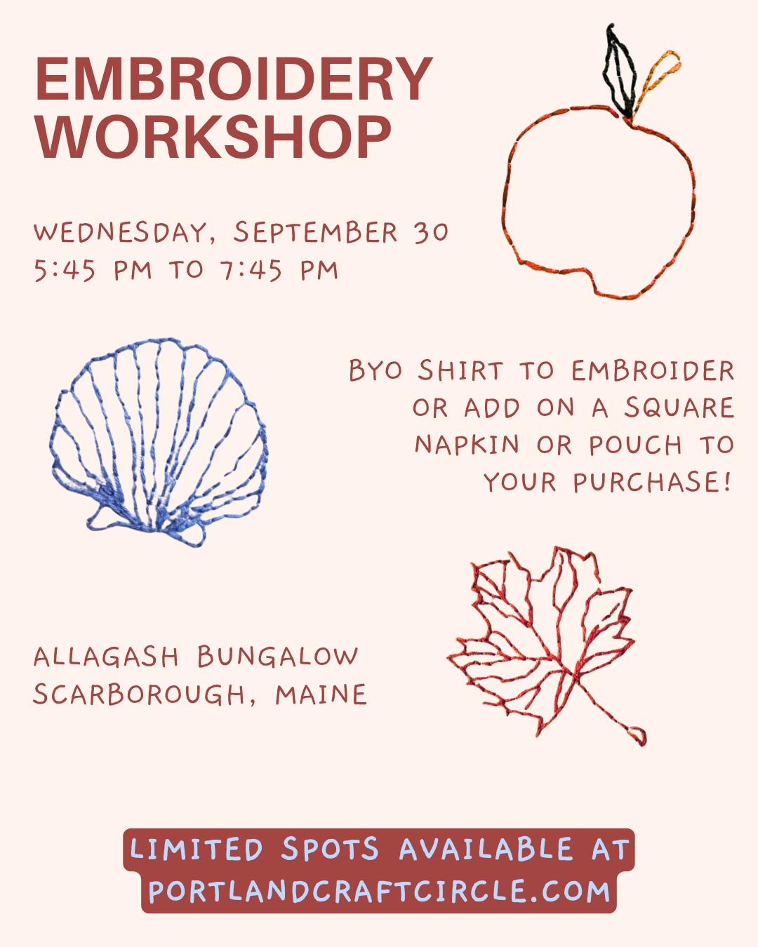 embroidery workshop! 