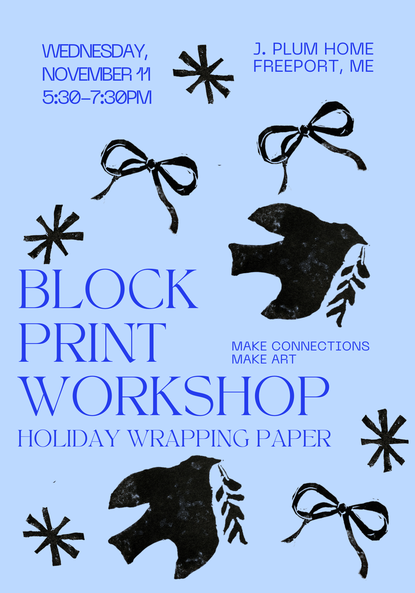 blockprint workshop: wrapping paper