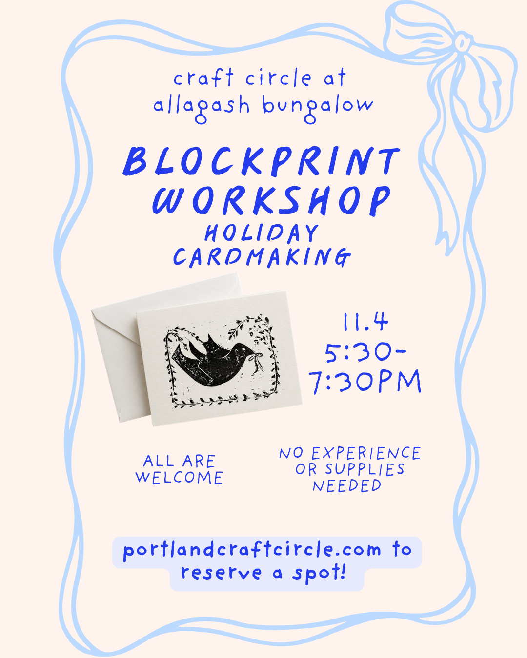 Blockprint Workshop: Holiday Cards