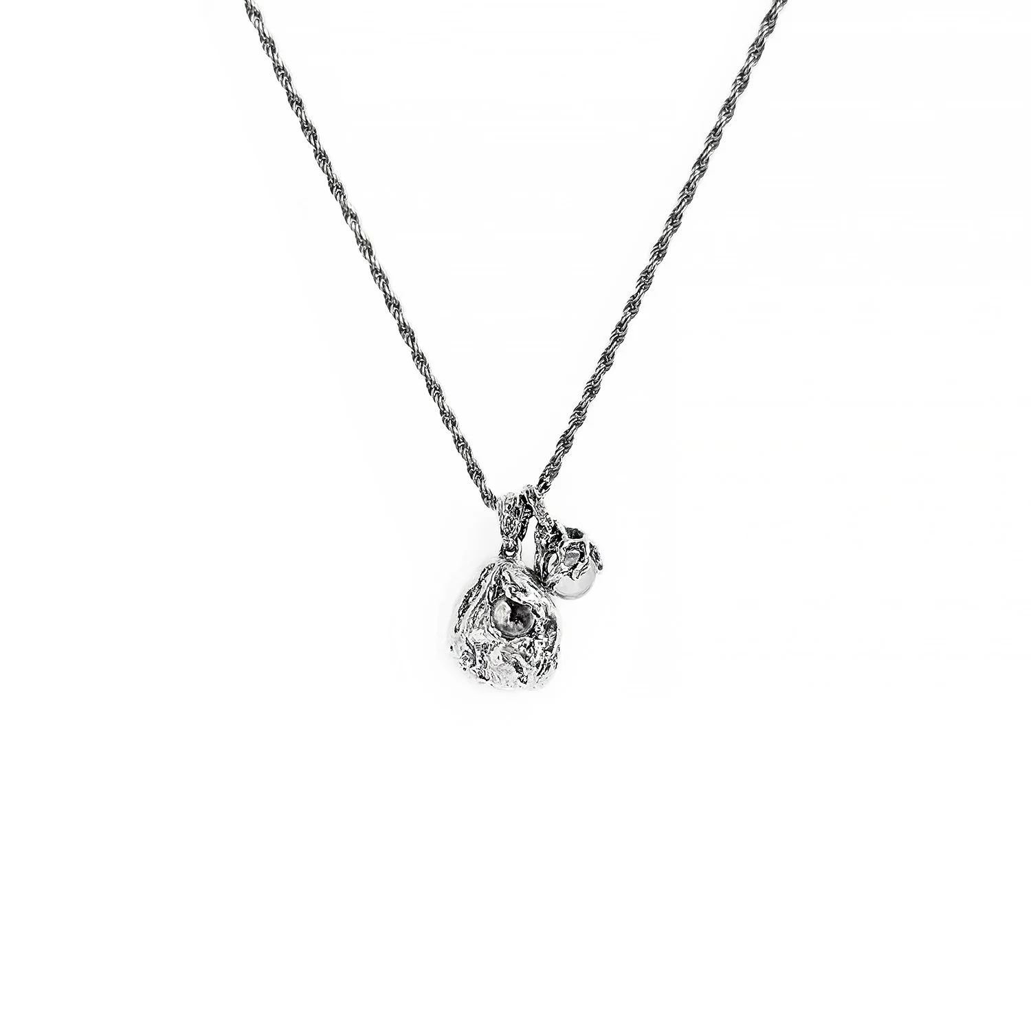 “Grain” Necklace | Antique Silver